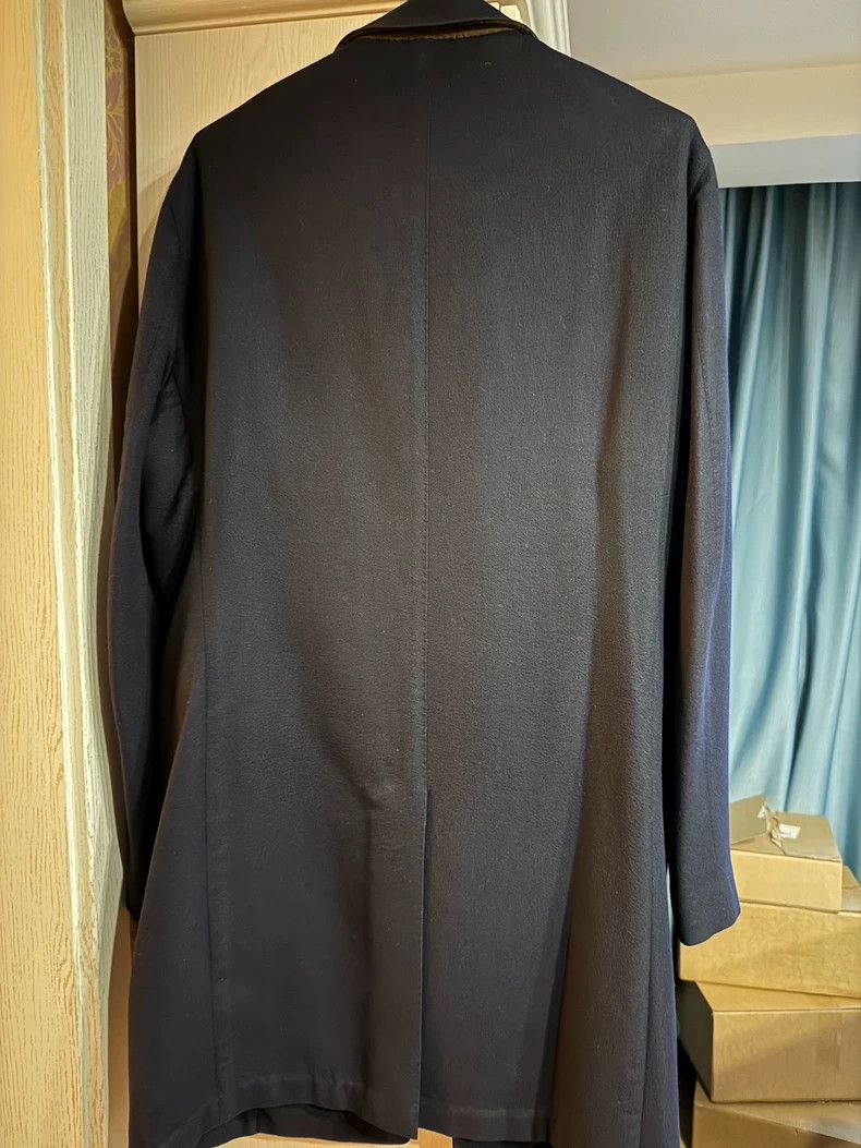 Loro Piana LORO PIANA Blue and green cashmere coat Size US XL / EU 56 / 4 - 2 Thumbnail