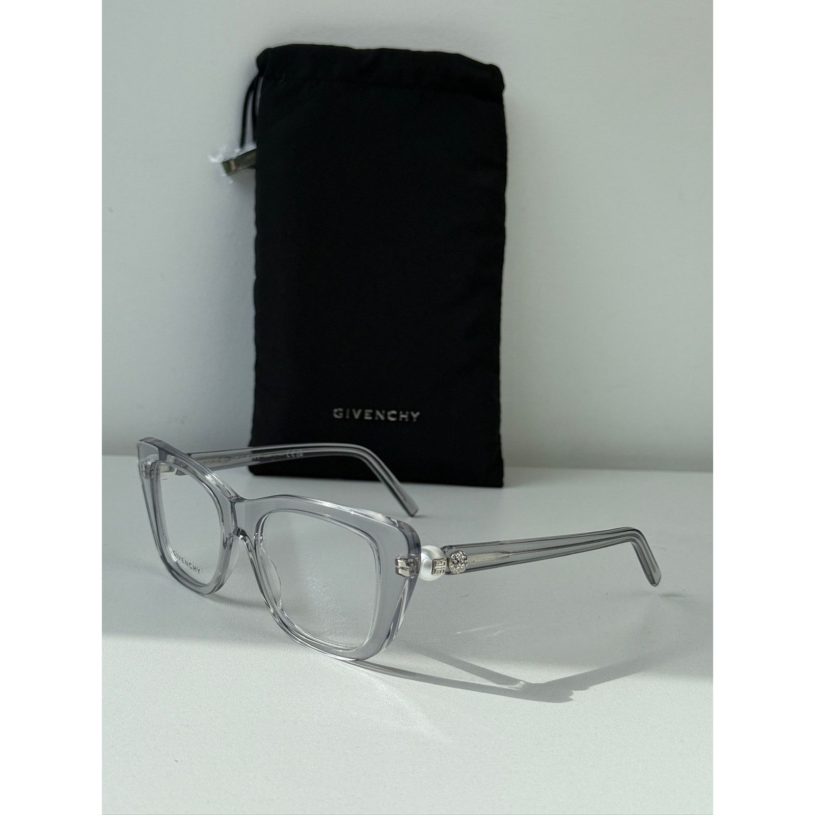 Givenchy NEW Givenchy GV50047I Cat Eye Pearl Crystal Grey Frames Size ONE SIZE - 5 Thumbnail