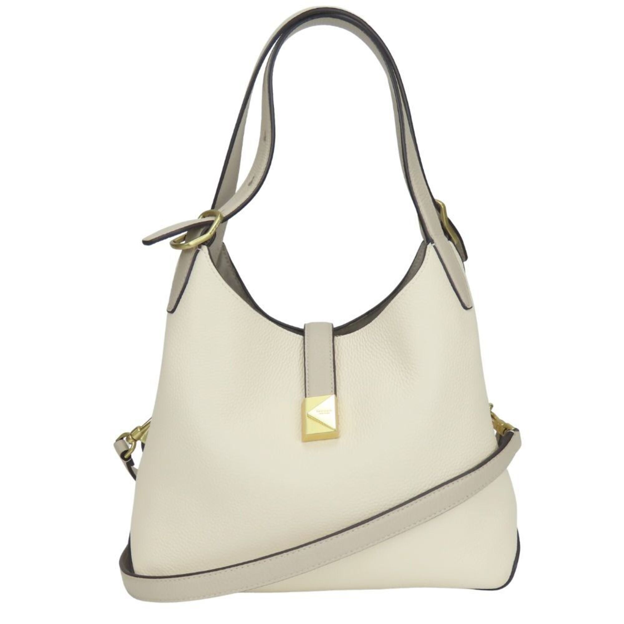 Kate Spade Kate Spade handbag, color-block leather, ivory/greige, gold hardware, shoulder bag, women's. Size ONE SIZE - 1 Thumbnail
