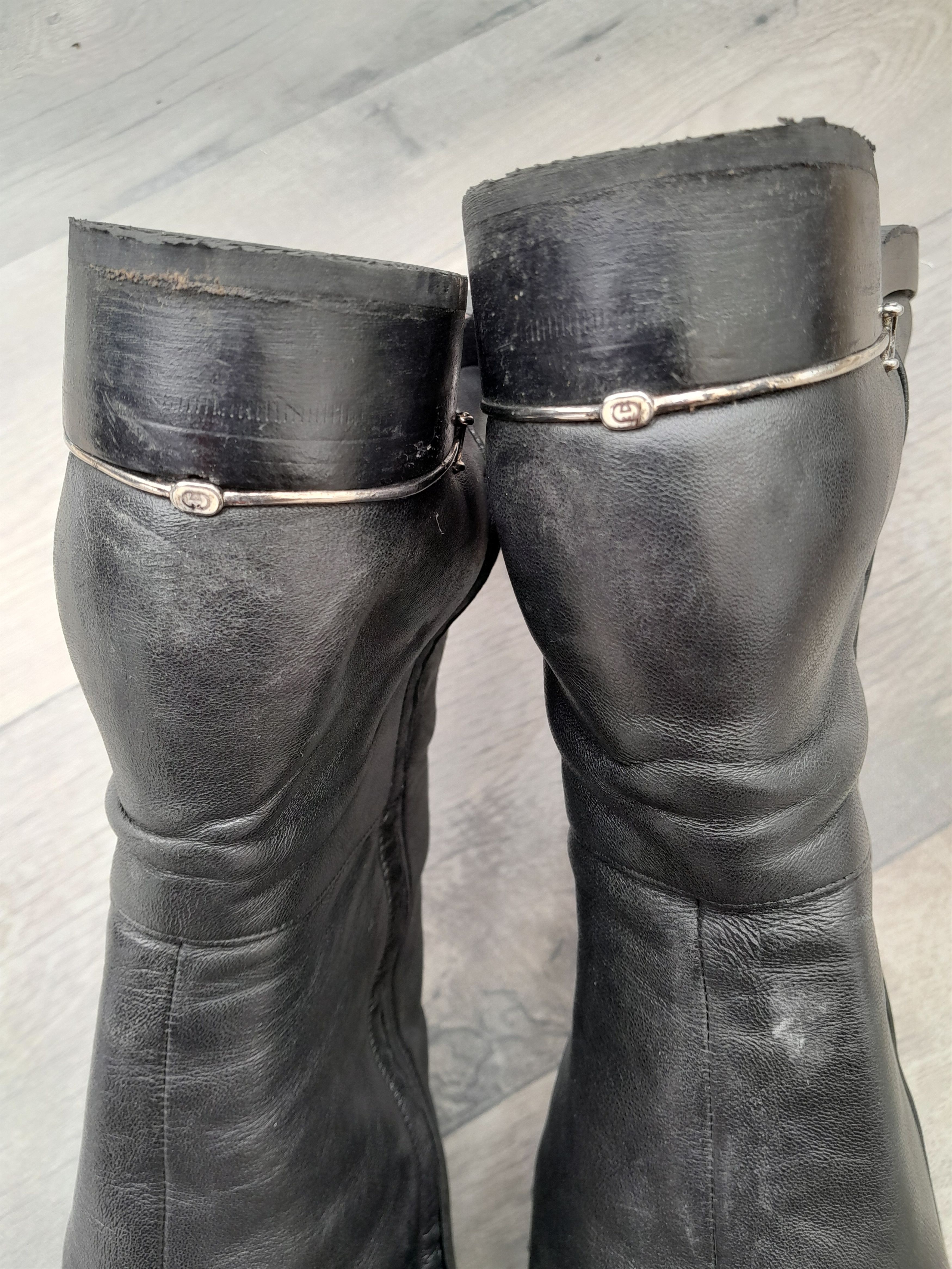 Gucci Gucci Black Leather Stretch Knee High Boots Size US 10 / IT 40 - 7 Thumbnail