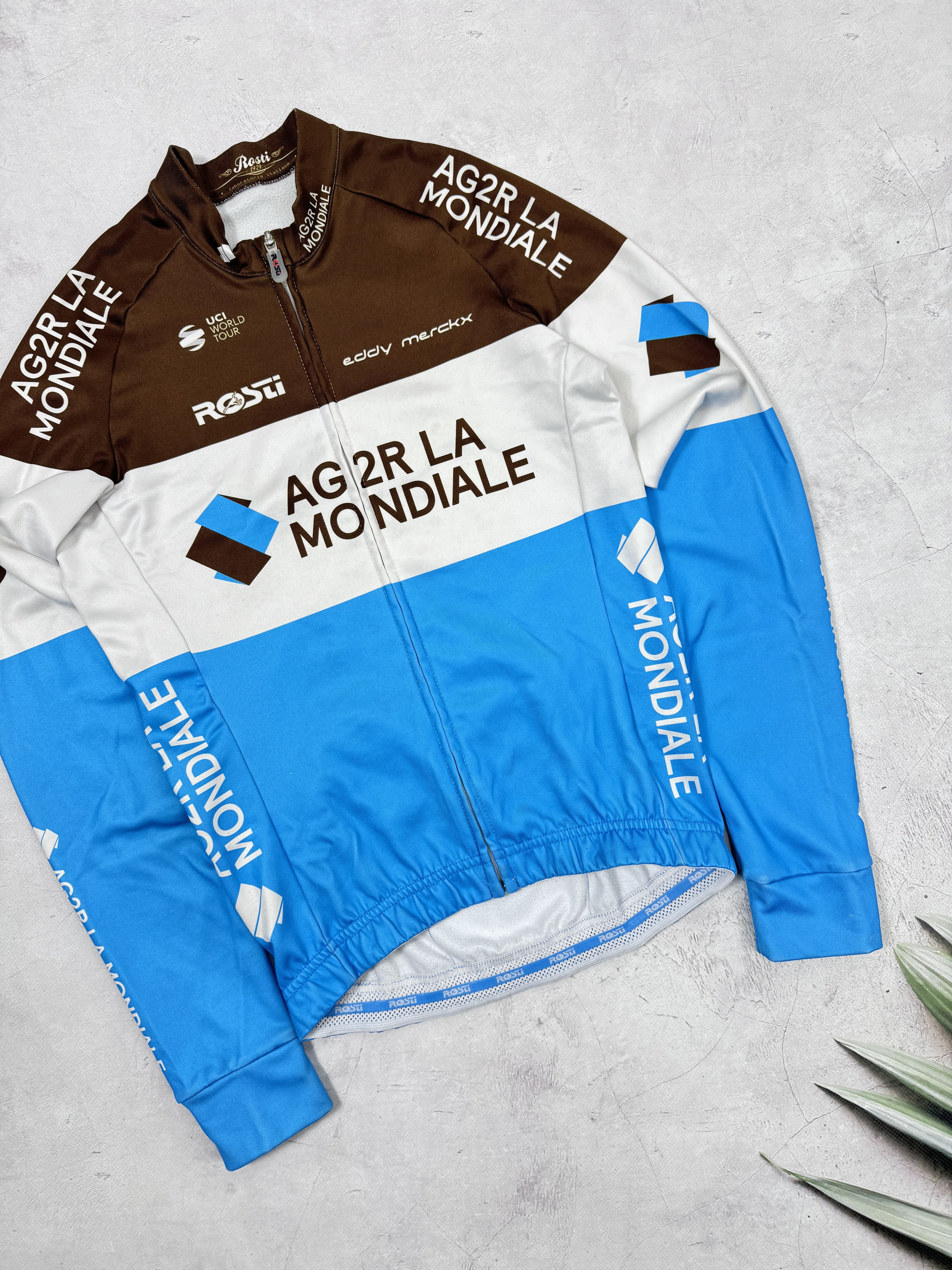 Vintage Rosti Warm Cycling Jersey Eddy Merckx AG2R LA Mondiale Size US XS / EU 42 / 0 - 4 Thumbnail