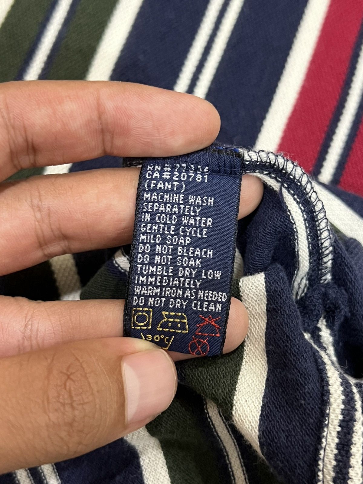 Tommy Hilfiger Tommy Hilfiger Stripes Multi Colour Polo Tees Size US M / EU 48-50 / 2 - 8 Thumbnail