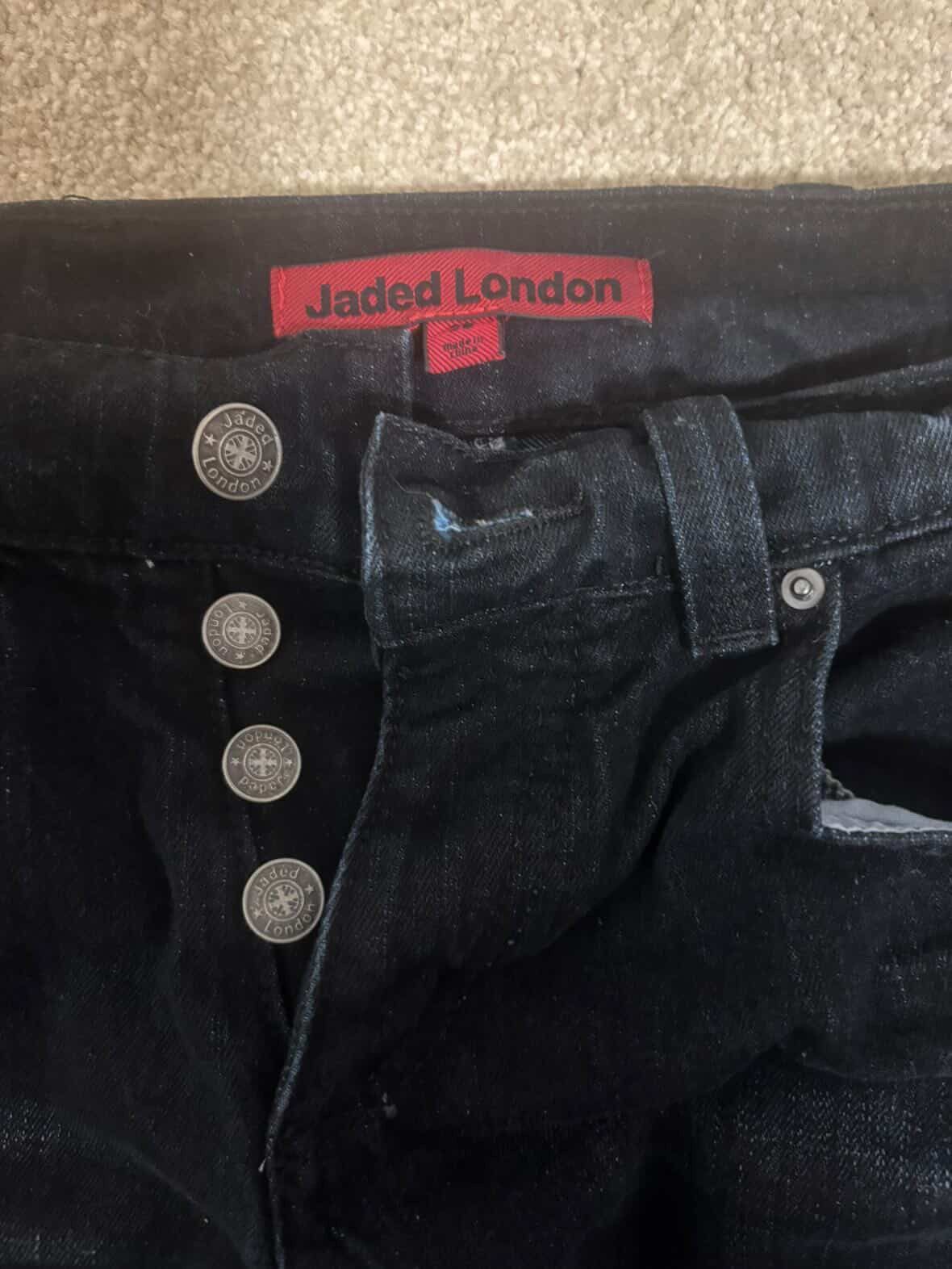 Jaded London Jaded London Indigo Creased Drift Bootcut Jeans Size US 28 / EU 44 - 2 Thumbnail