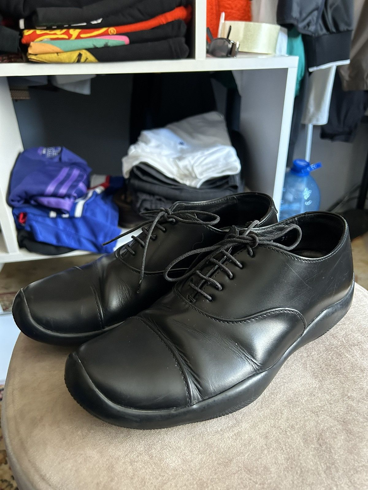 Prada leather Archive Black LowTop Shoes Tech Minimal Style