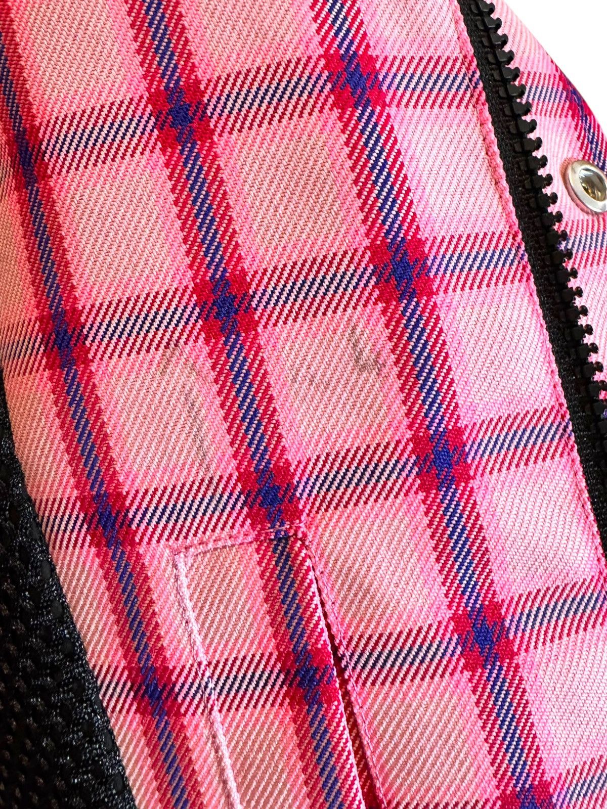 Versace Versace pink check jacket with hidden hood – size M Size US M / EU 48-50 / 2 - 10 Thumbnail