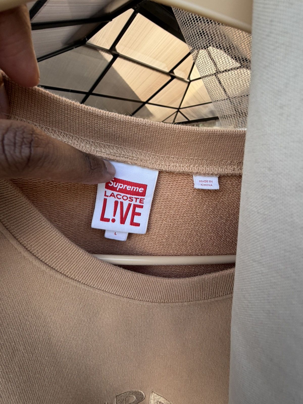 Lacoste × Supreme Crewneck Size US L / EU 52-54 / 3 - 3 Thumbnail