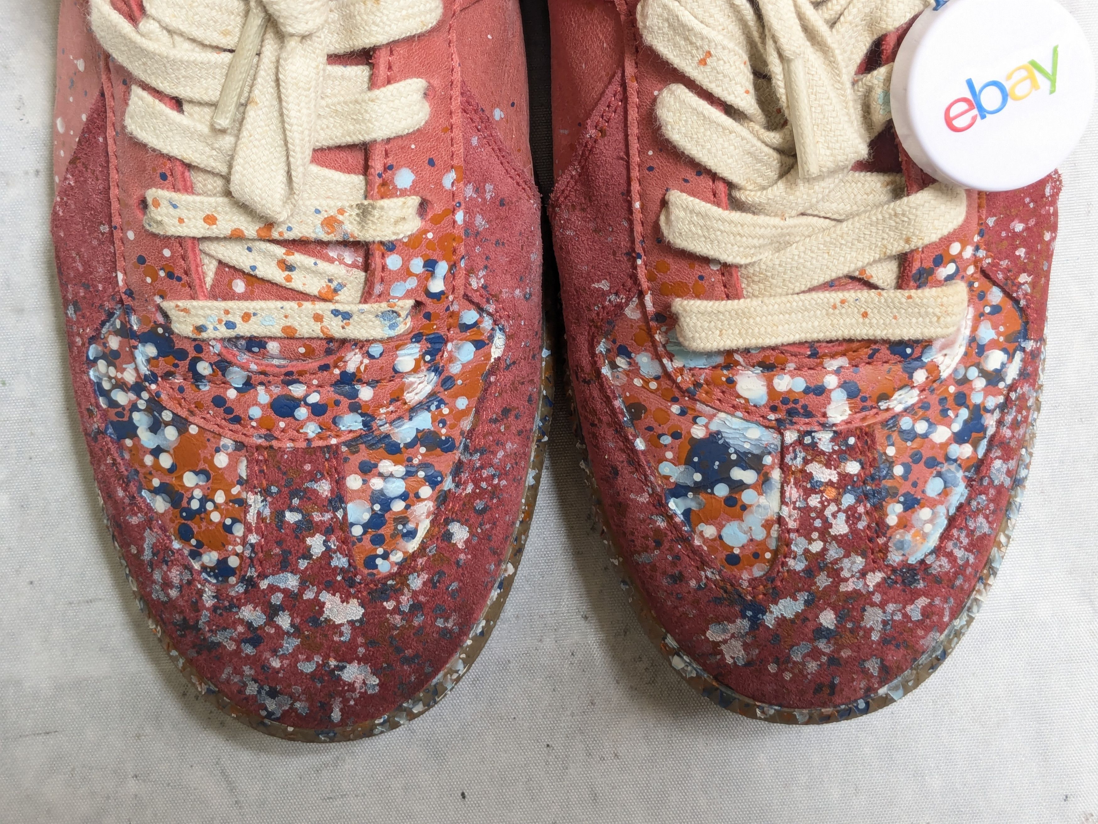 Maison Margiela Maison Margiela Replica GAT Red Paint Splatter 9 42 Gum Low Size US 9 / EU 42 - 4 Thumbnail