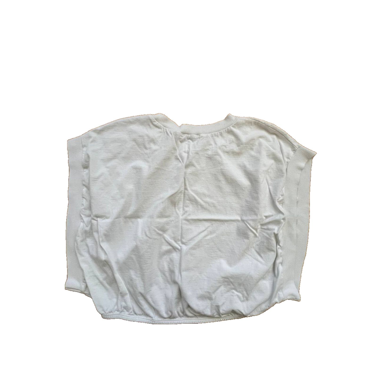Zara ZARA Women Short Sleeve T Shirt Blend Top Whi Size L A000873 Size L / US 10 / IT 46 - 4 Thumbnail