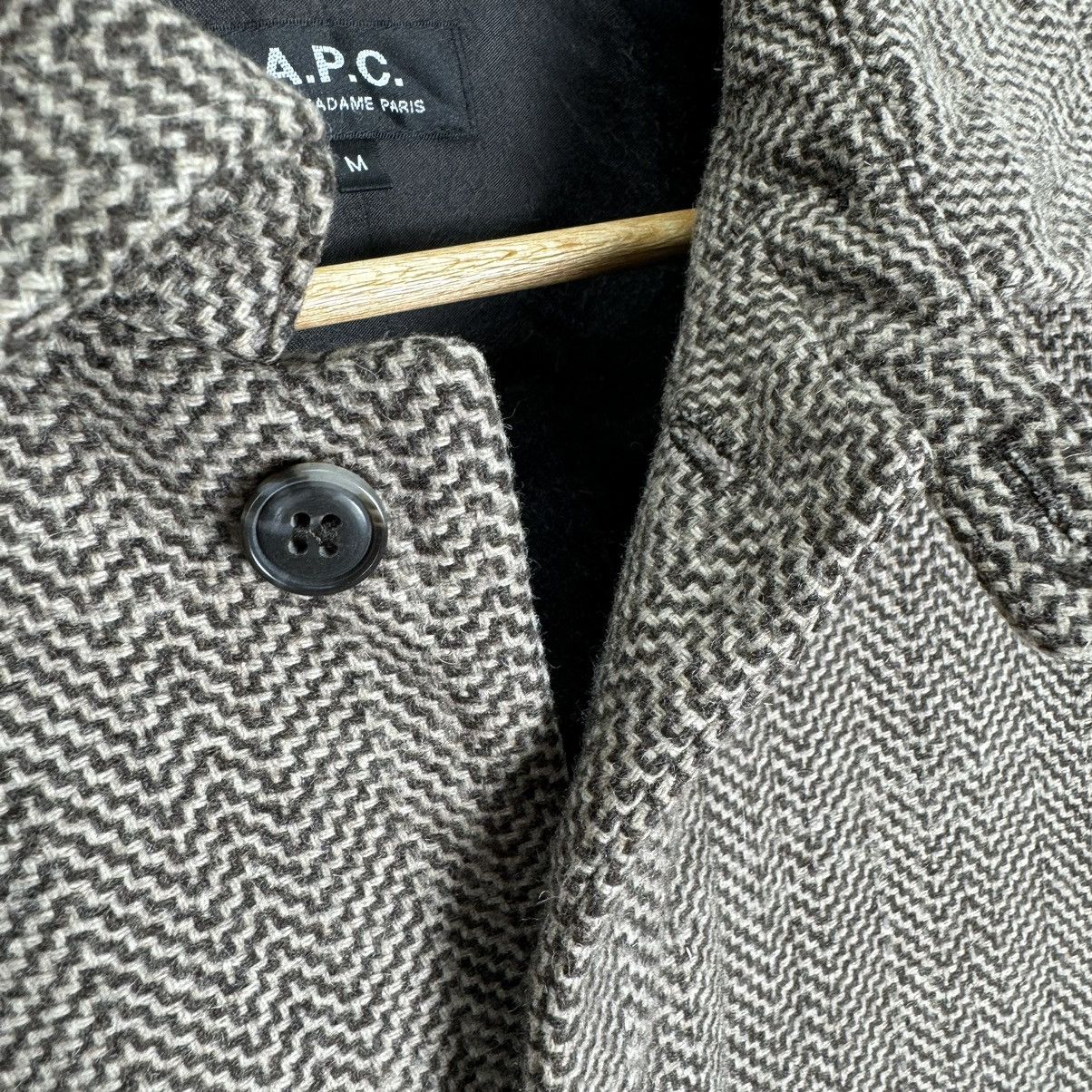 A.P.C. 🌟A.P.C RUE PARIS PETE HERRINGBONE LONG COAT JACKET Size US M / EU 48-50 / 2 - 6 Thumbnail