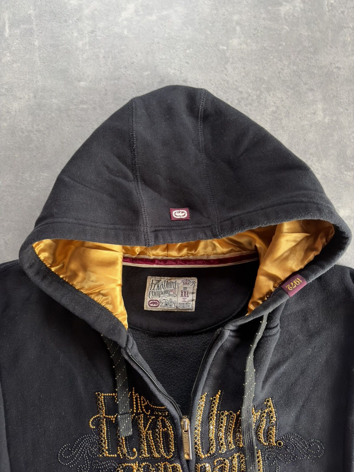 Ecko Unltd. Ecko Unlimited Studded Logo Baggy Zip Hoodie XXL Size US XXL / EU 58 / 5 - 8 Thumbnail