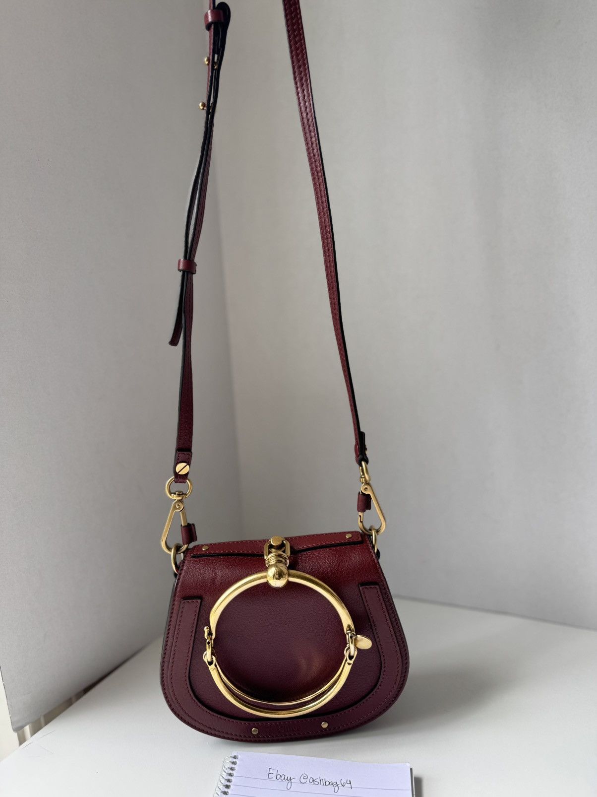Chloe Chloé Nile Minaudière Bracelet Bag Burgundy Size ONE SIZE - 4 Thumbnail
