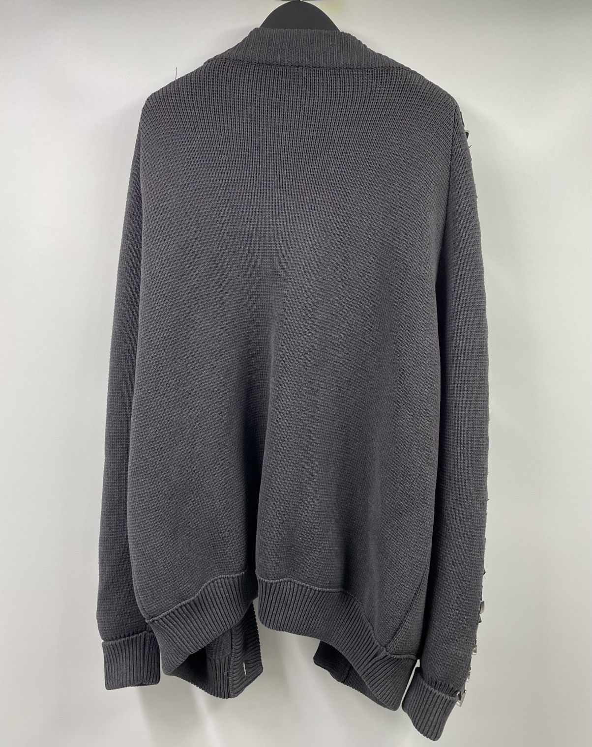 Dsquared2 DSQUARED2 SS18 Buckle Knitted Grey Oversized Cardigan M Size US M / EU 48-50 / 2 - 17 Thumbnail