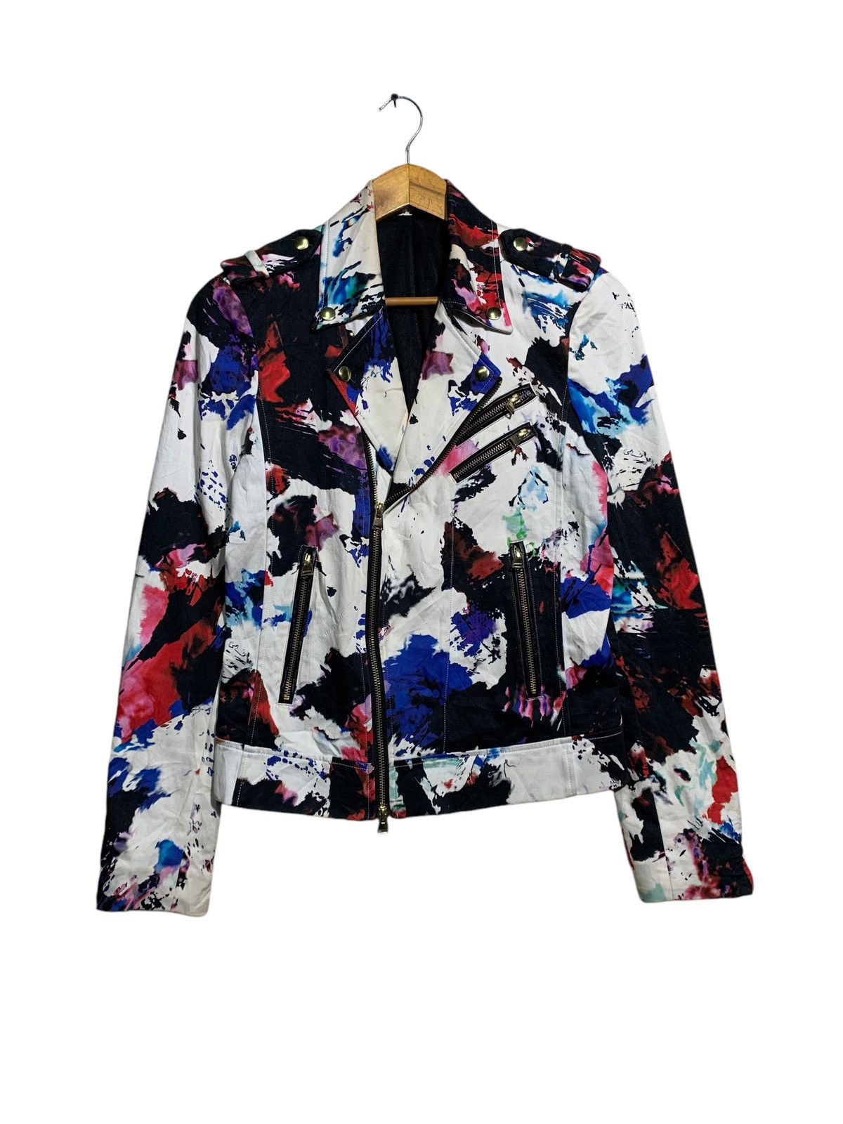 If Six Was Nine 🔥SOS TE NUTO DOUBLE COLLAR BIKERS JACKETS Size US M / EU 48-50 / 2 - 1 Thumbnail