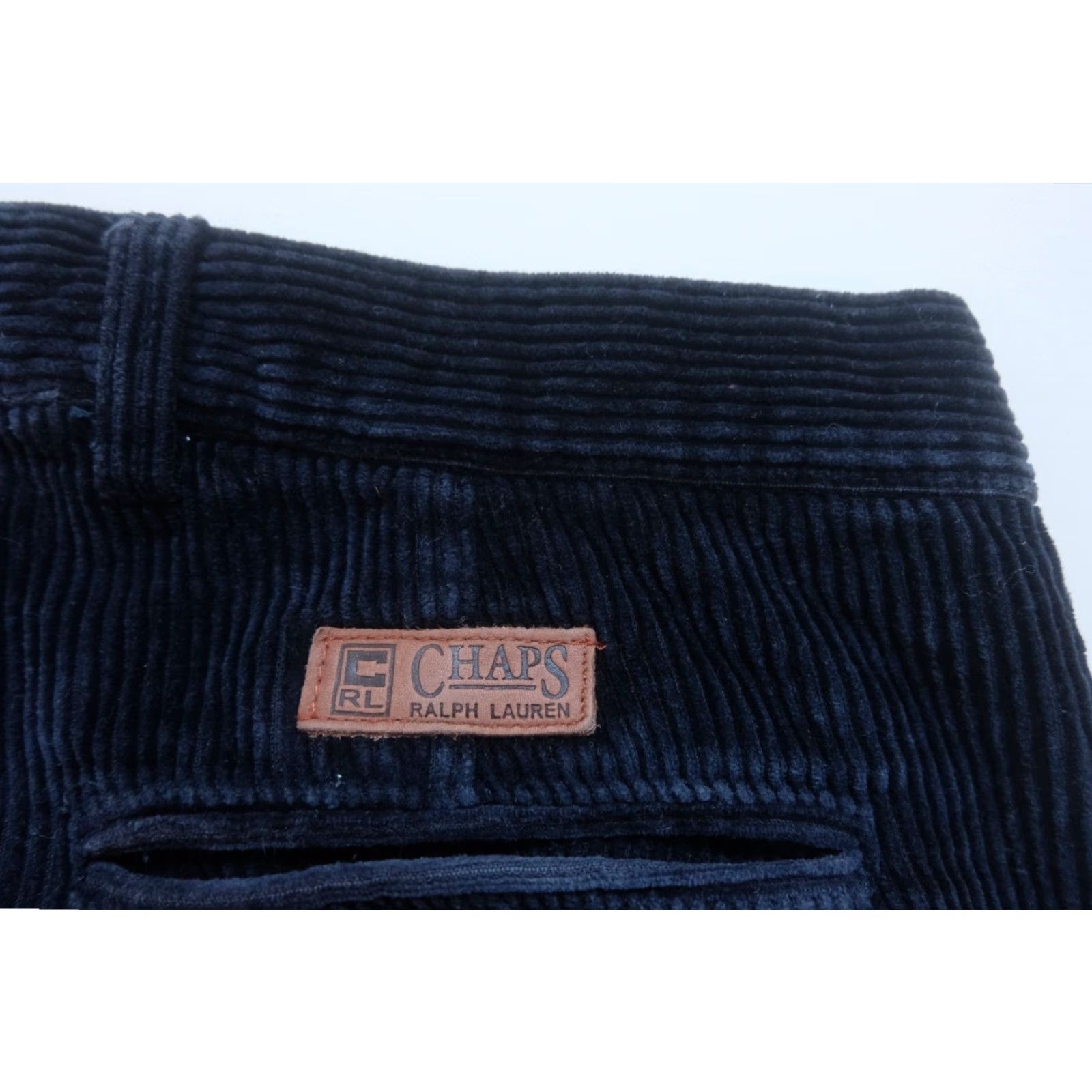 Ralph Lauren VINTAGE CHAPS RALPH LAUREN PANTS CORDUROY 100% COTTON Y2K 90s PLEATED JEANS SZ 36x30 Mens Regular Straight Blue Size US 36 / EU 52 - 4 Thumbnail