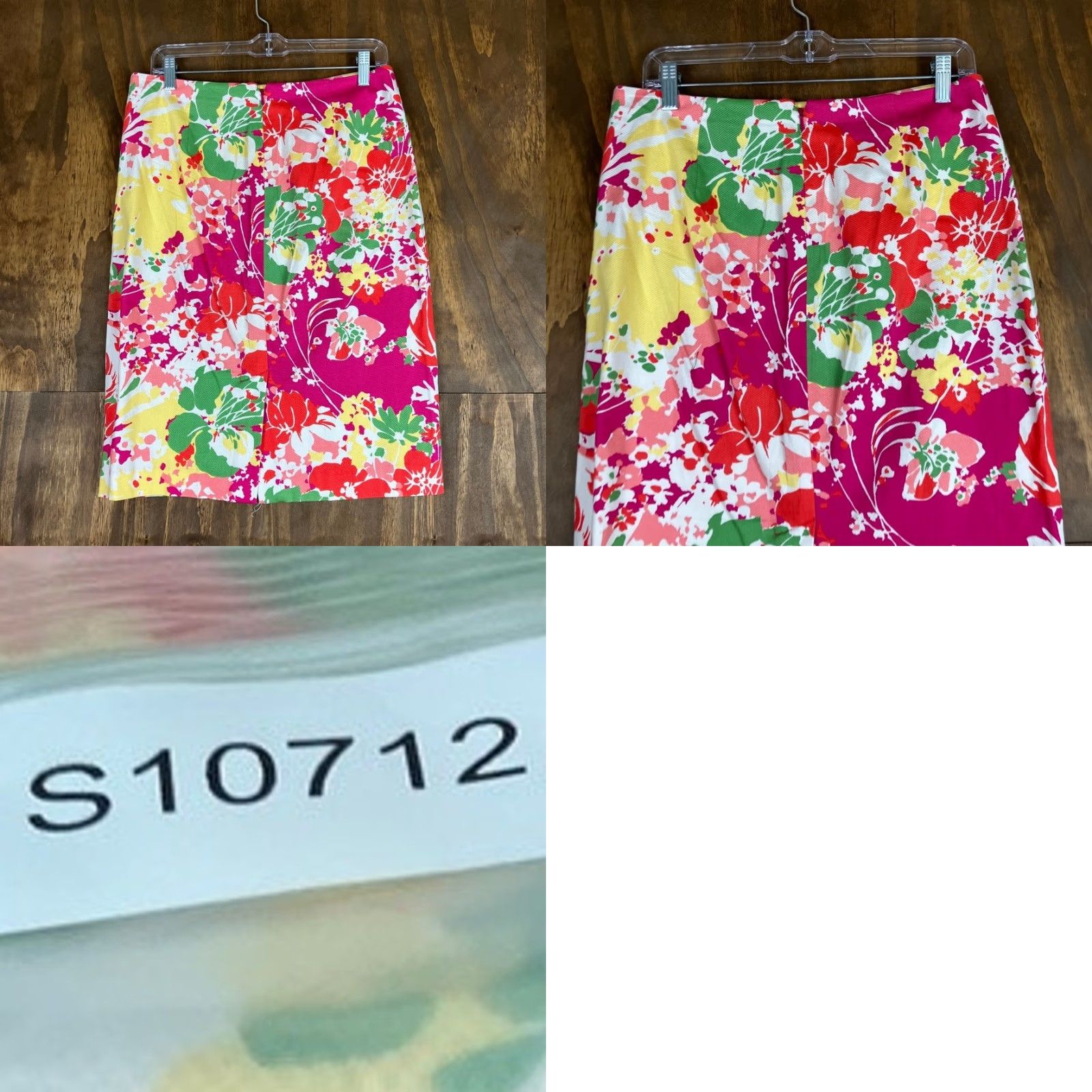 Talbots Talbots Womens Skirt Multicolor Floral Pencil Midi Back Zip Stretch 6 Size 28" / US 6 / IT 42 - 8 Thumbnail