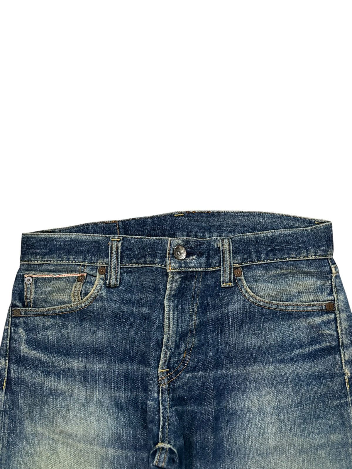 Uniqlo Vintage Japanese Uniqlo Mud Wash Distressed Selvedge Jeans Size US 32 / EU 48 - 5 Thumbnail