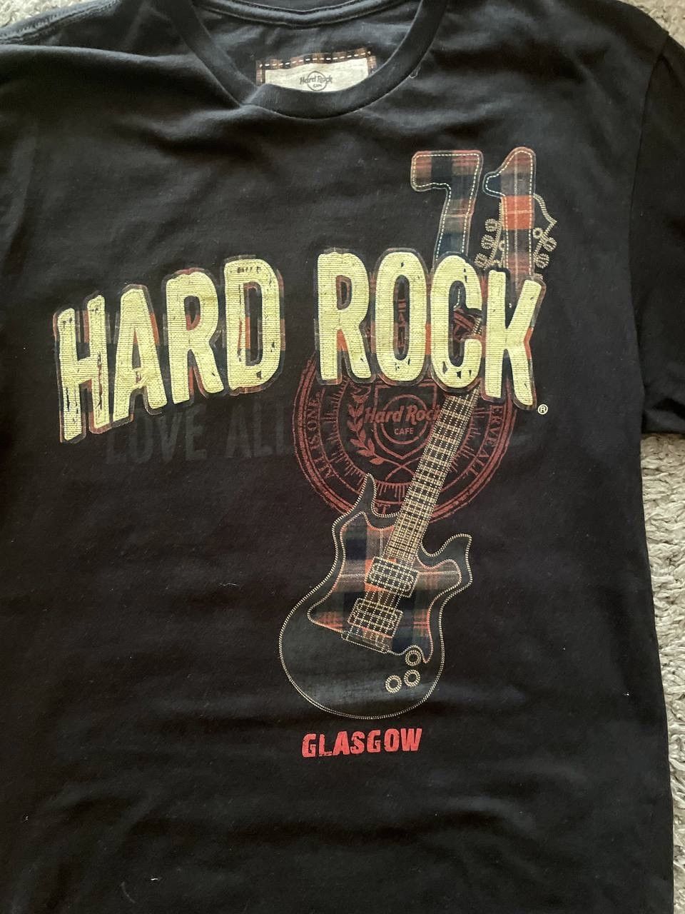 Hard Rock Cafe × Vintage 00s Hard Rock Cafe Streetwear Vintage Big Logo Y2k Glasgow Size US M / EU 48-50 / 2 - 7 Thumbnail