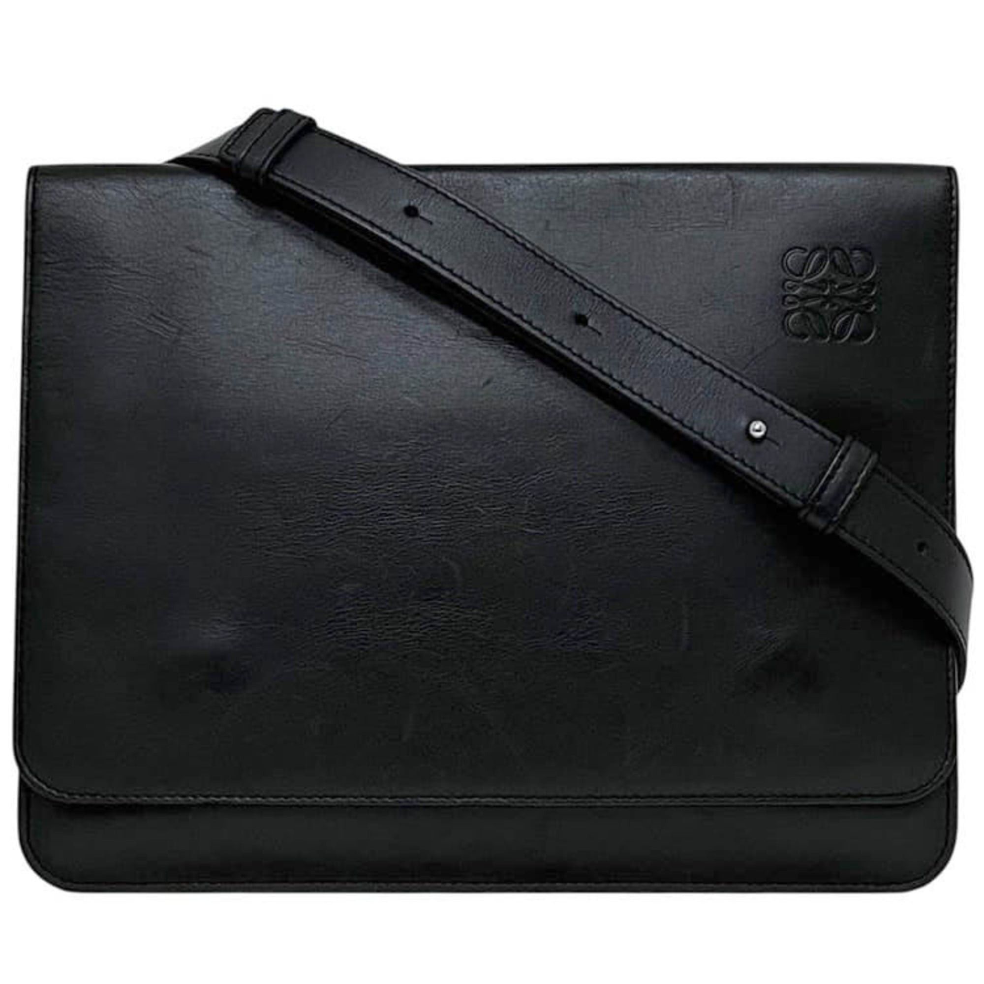 Loewe Loewe Shoulder Bag, Gusset Flat, Black, Anagram, Crossbody, Leather, 651934 LOEWE Size ONE SIZE - 1 Thumbnail
