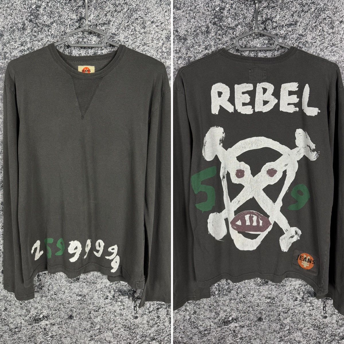 Michiko Koshino Michiko Koshino Long Sleeve T-Shirt Skull Graphic Rebel Size US M / EU 48-50 / 2 - 1 Thumbnail