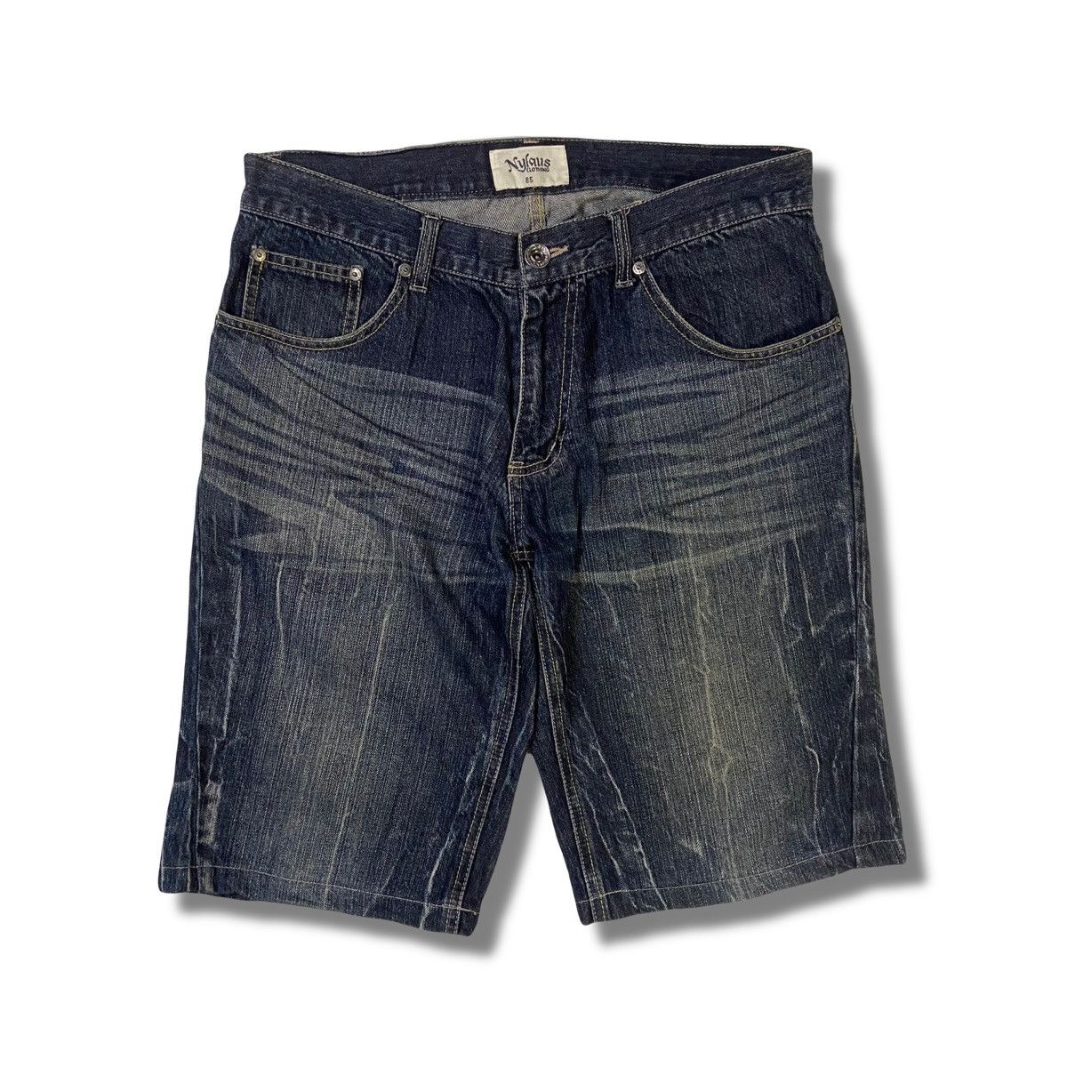 Japanese Brand JORTS 🔥 Nylaus Y2K Style Denim Short Pants Size US 30 / EU 46 - 1 Thumbnail