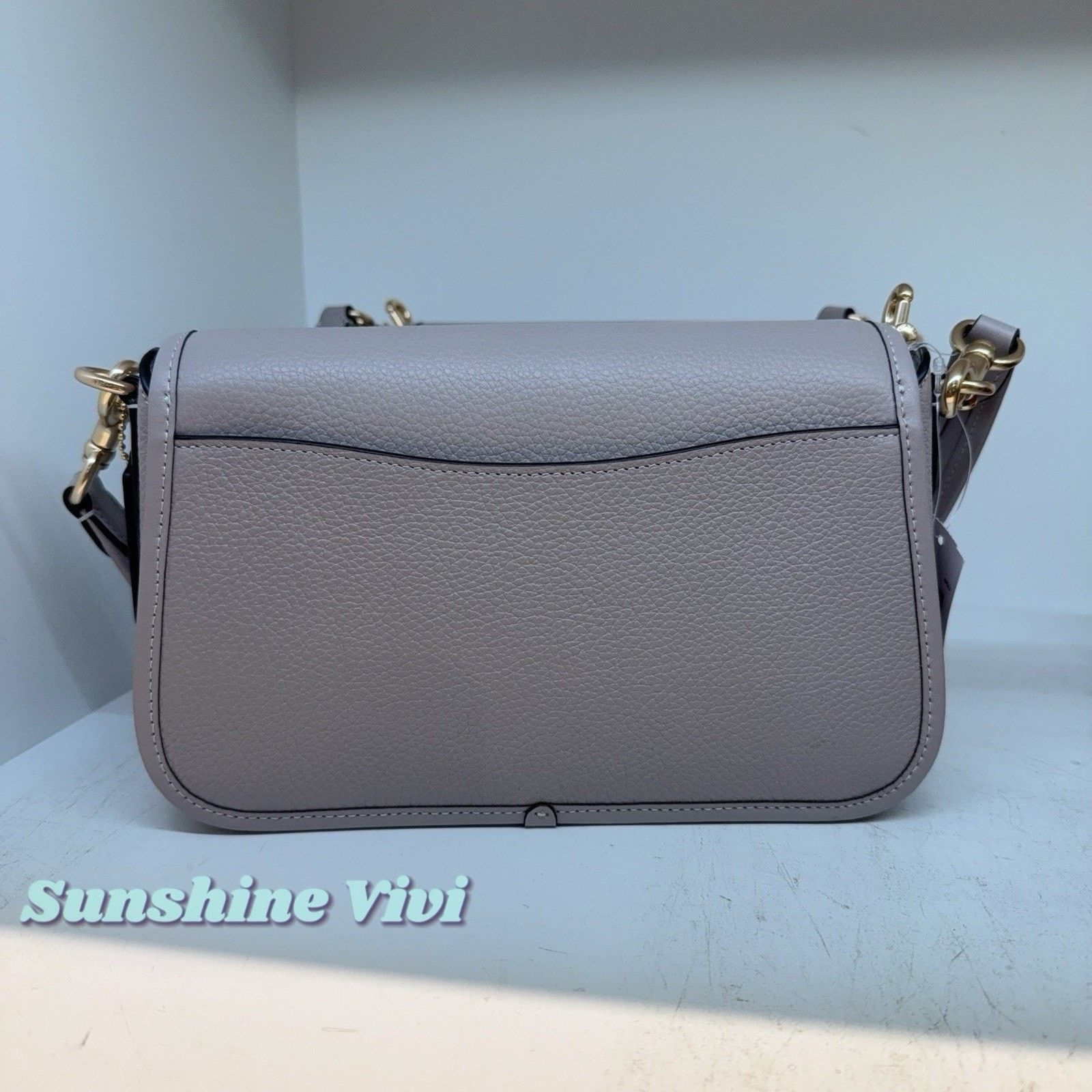 Coach NWT COACH Hadley Shoulder Bag Leather CY683 Gold/Grey Birch Size ONE SIZE - 4 Thumbnail