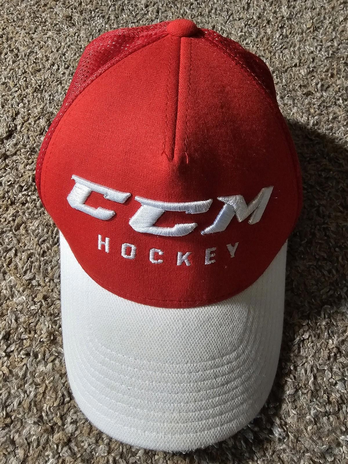 Ccm CCM Hockey Snapback Red White Hat Size ONE SIZE - 2 Thumbnail