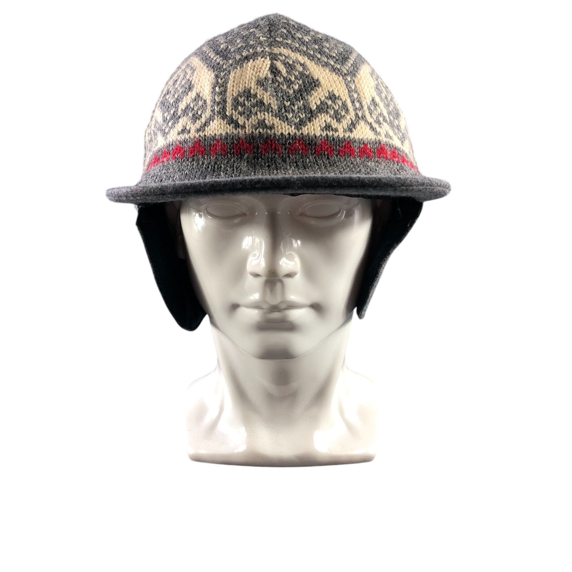 Vintage Nor Cap Fair Isle Beanie Snowcap Snow Hat B1074 Size ONE SIZE - 7 Thumbnail