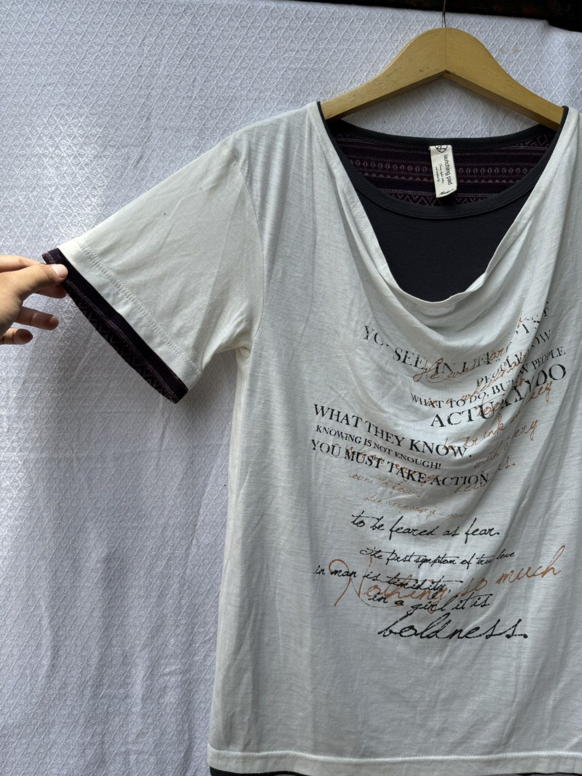 If Six Was Nine 💸BINDINGOFFER💸Launching Pad Double Layer Poem Shirt Size US M / EU 48-50 / 2 - 4 Thumbnail