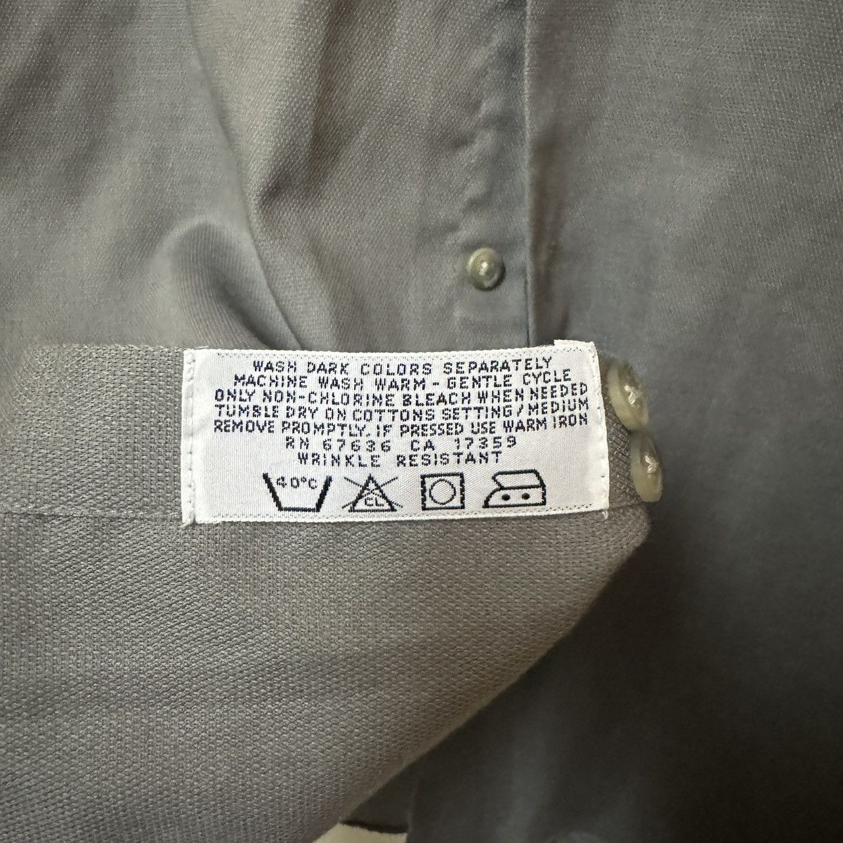 Yves Saint Laurent Yves Saint Laurent Mandarin Collar Grey Button Up Shirt Size US XL / EU 56 / 4 - 3 Thumbnail