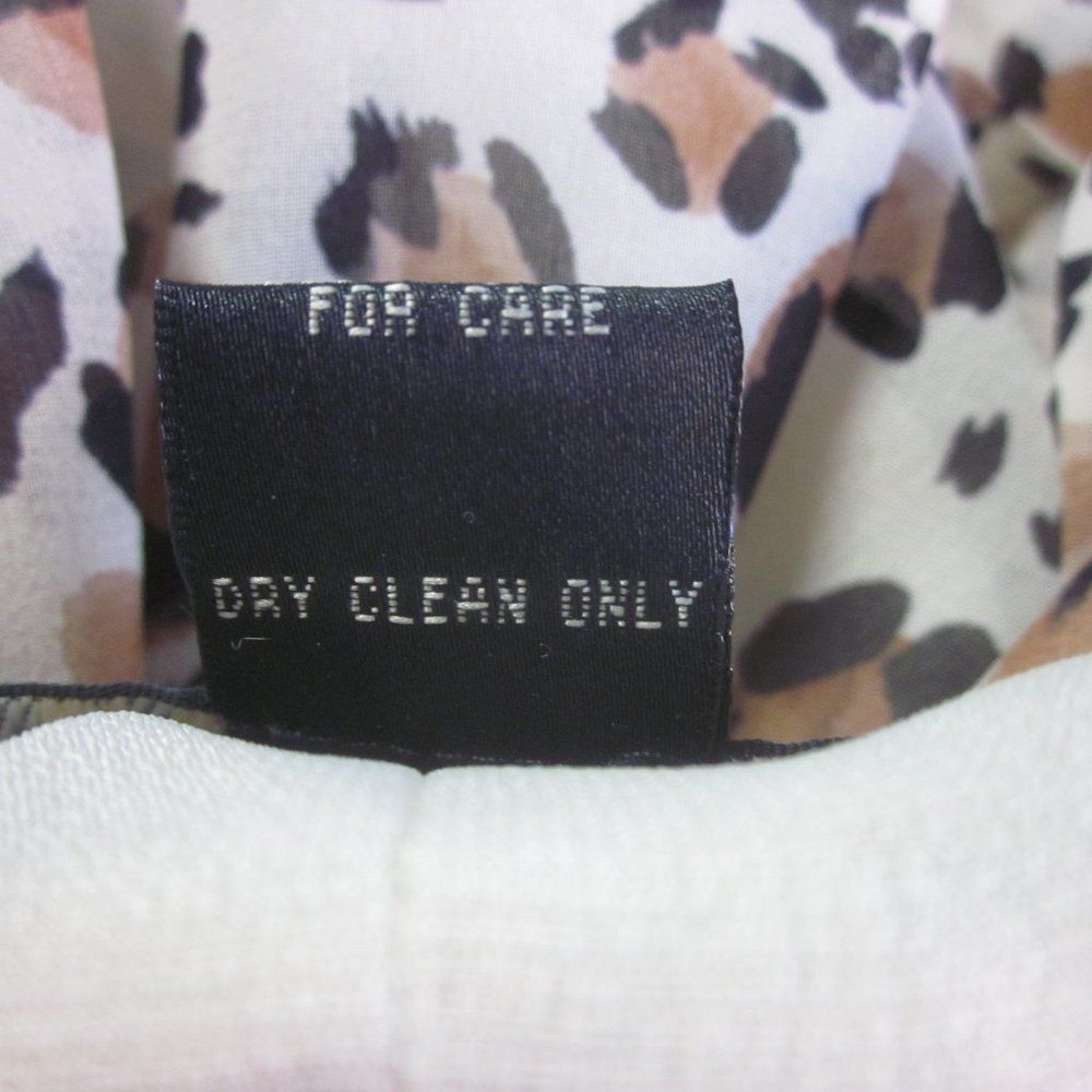 Nicole Miller Nicole Miller Collection Silk Dress Animal Print Deep V-Neck Size M / US 6-8 / IT 42-44 - 10 Thumbnail