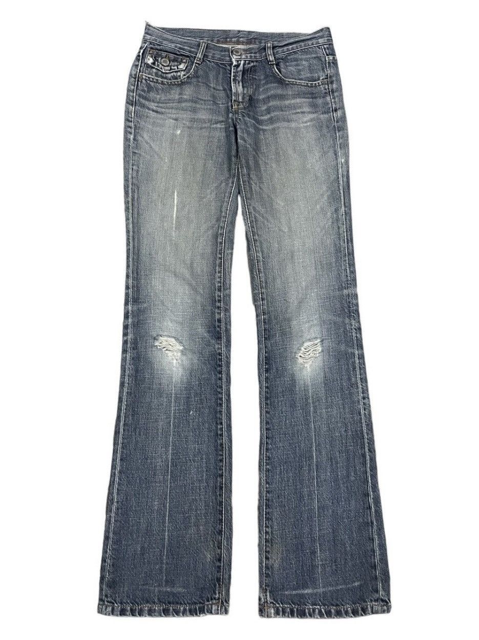 image of Beauty Beast x Paul Joe Vintage Paul & Joe Womenswear Relaxed Flare Distressed Jeans in Denim, Wome