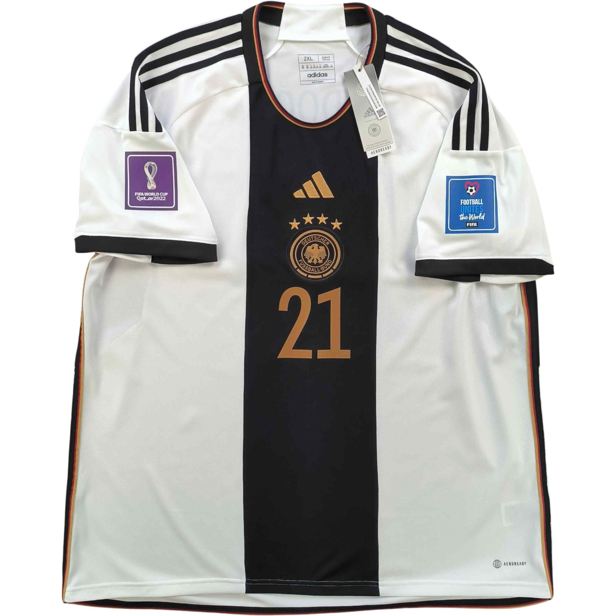 Adidas NEW Germany 2022-24 Adidas home Gündogan football jersey XXL Size US XXL / EU 58 / 5 - 2 Thumbnail
