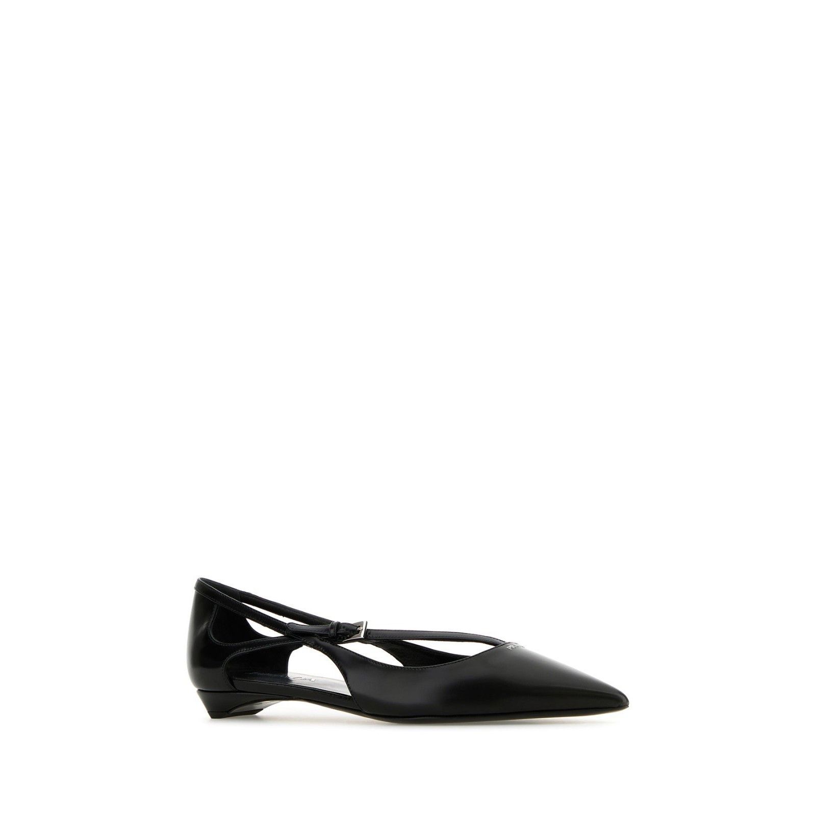Prada PRADA Triangle Black Leather Ballerina Flats New And Authent Size US 9 / IT 39 - 2 Thumbnail