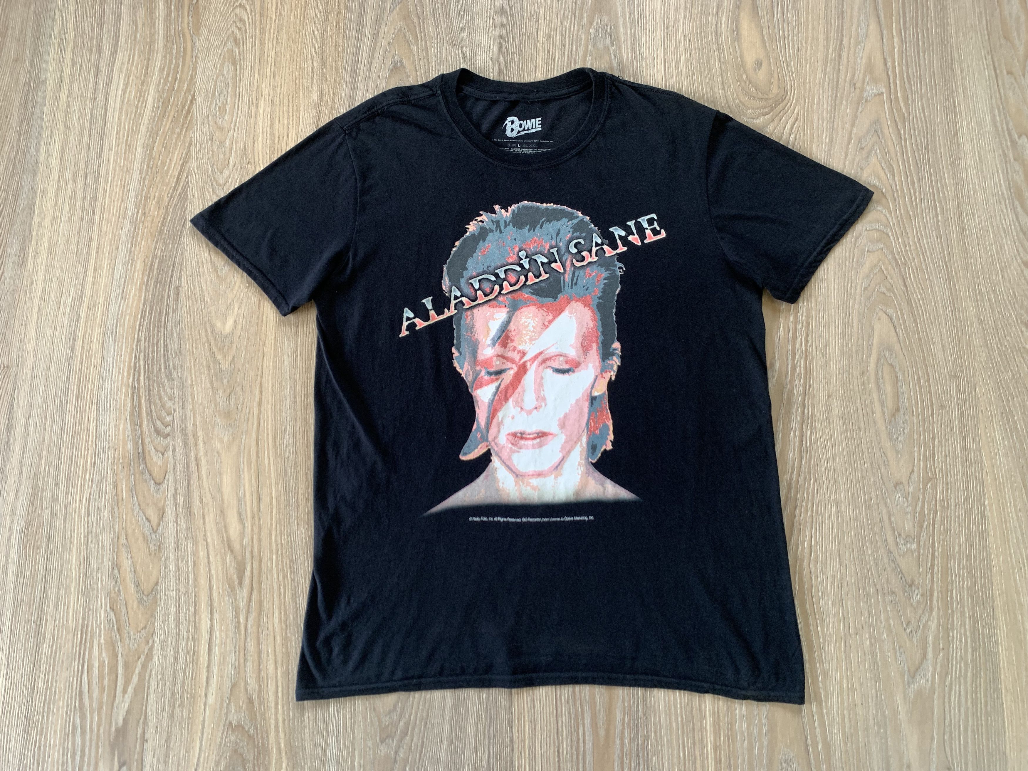 Band Tees × Vintage David Bowie Black Cotton Big Print T-Shirt Size US L / EU 52-54 / 3 - 2 Thumbnail