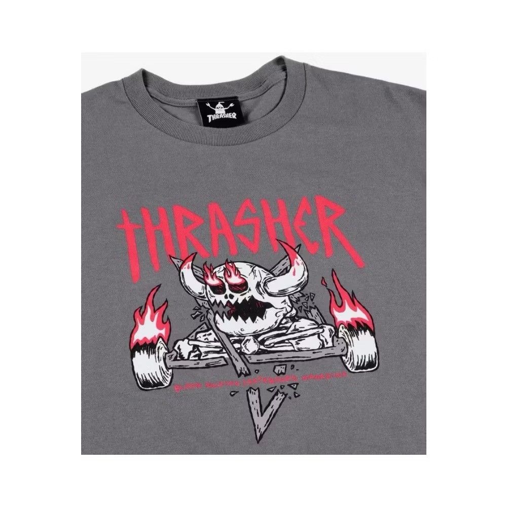 Thrasher Thrasher x Toy Machine Monster-Gram Charcoal Tee Size US L / EU 52-54 / 3 - 3 Thumbnail