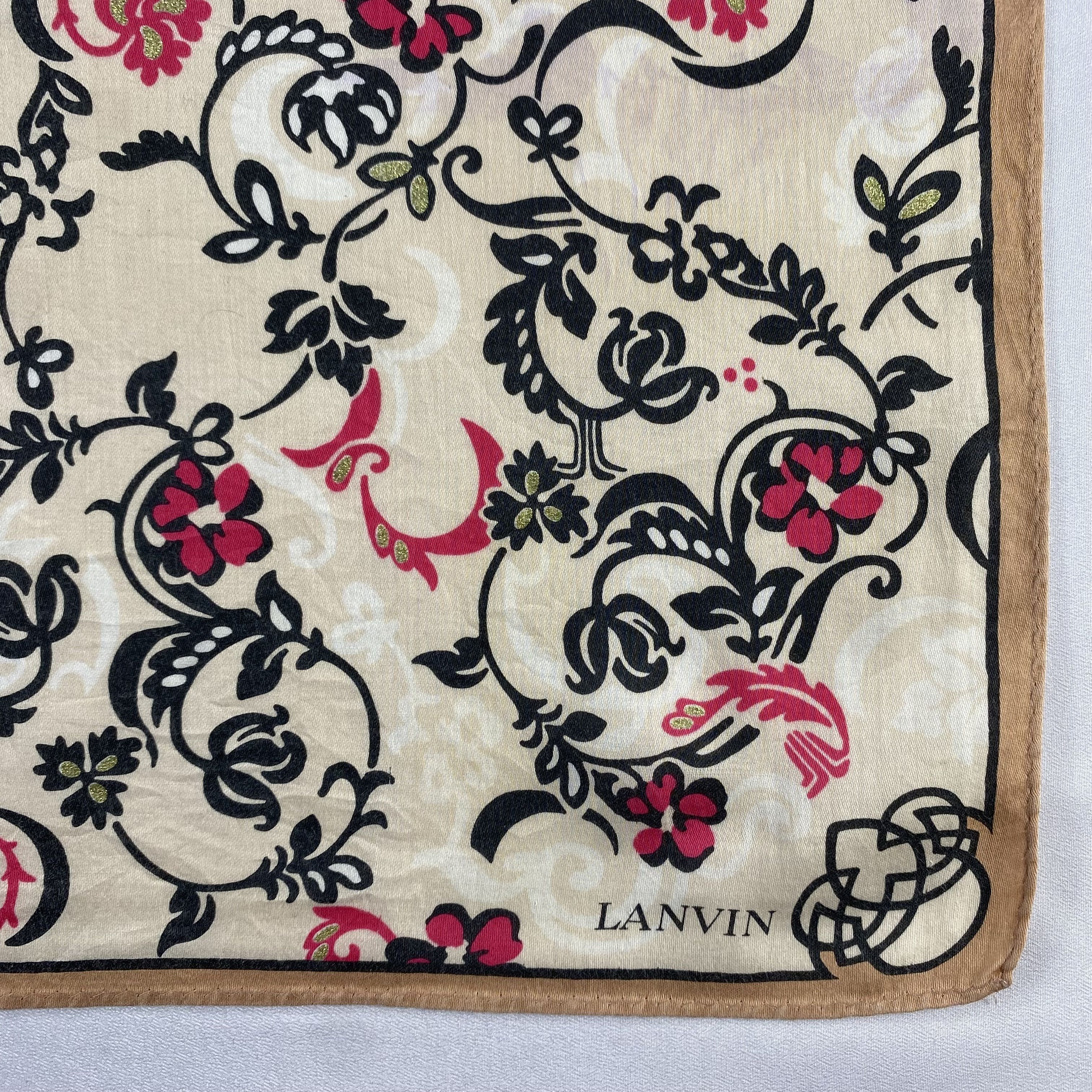Lanvin × Vintage Lanvin Bandana/ Handkerchief / Neckerchief-P1742 Size ONE SIZE - 3 Thumbnail