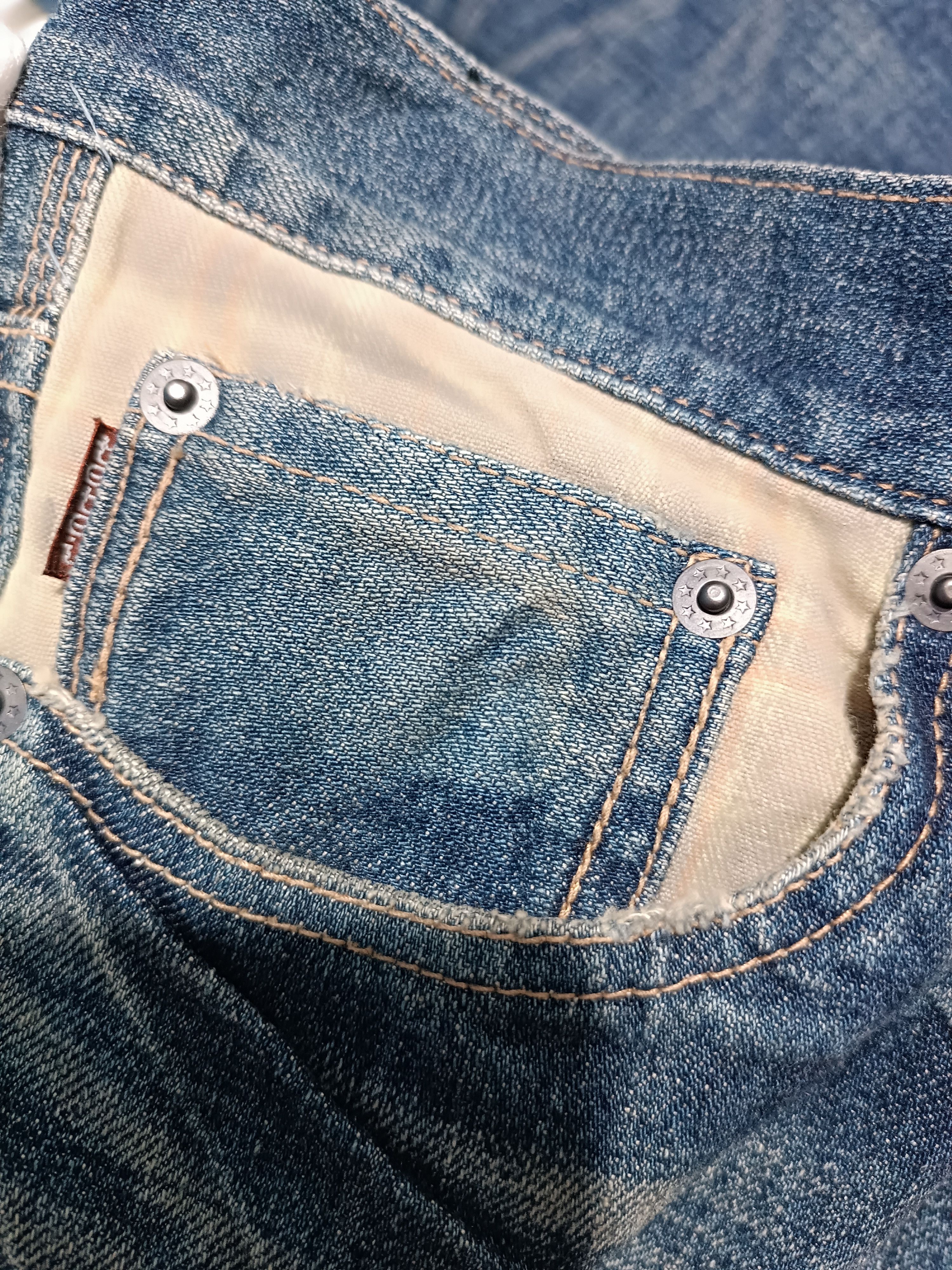 Japanese Brand Dead stock Japanese Art Patchwork Denim Skinny Denim Size US 29 - 9 Thumbnail