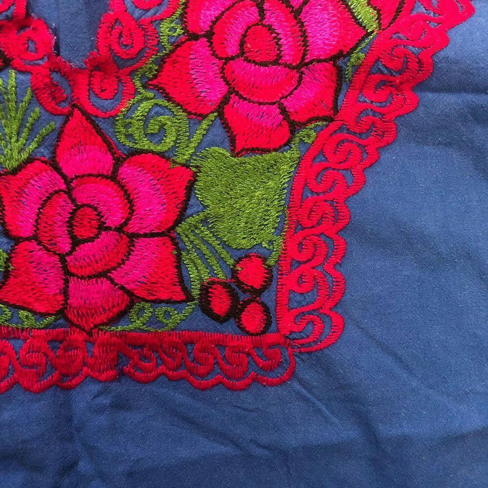 Designer New Blue Hand Made Bluse M Size M / US 6-8 / IT 42-44 - 2 Thumbnail