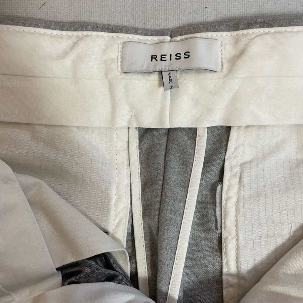 Reiss NWT New Reiss Granual Slim Flannel Leg Soft Grey Trousers P Size US 28 / EU 44 - 9 Thumbnail