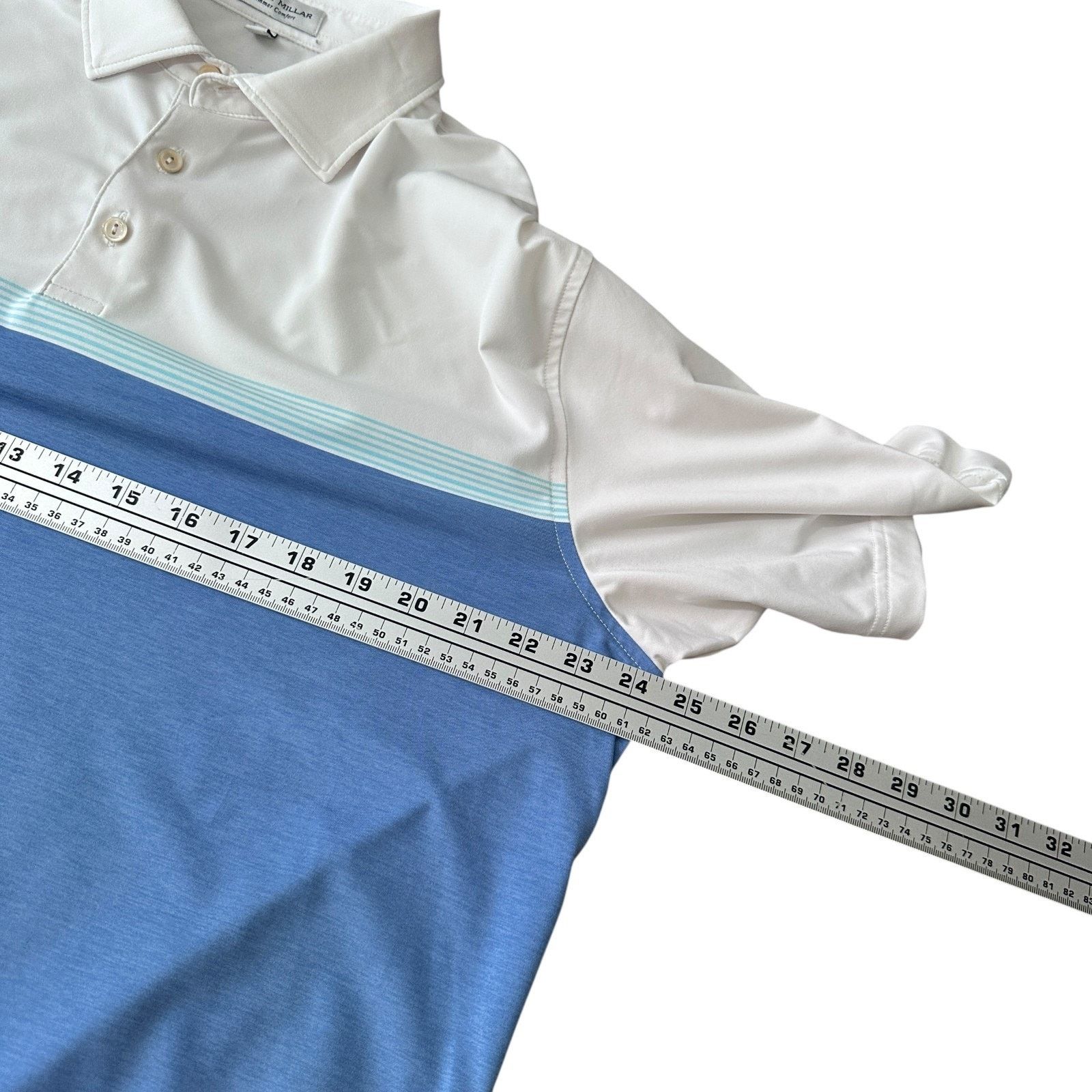 Peter Millar Peter Millar Mial Performance Polo Shirt Men’s L Blue White Size US L / EU 52-54 / 3 - 7 Thumbnail