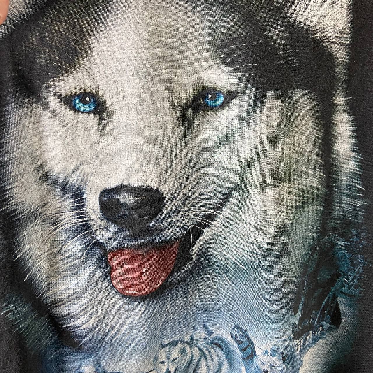 Vintage Vintage Y2K AOP Wolfs Single Stitch Faded T-Shirt Size US XL / EU 56 / 4 - 9 Thumbnail
