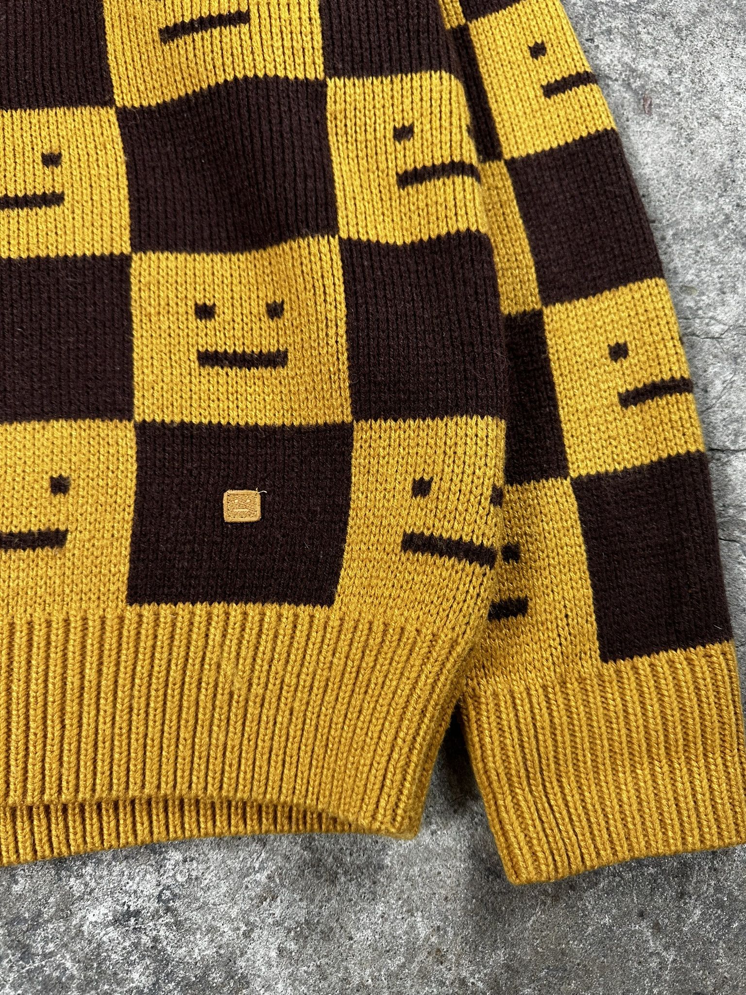 Acne Studios Acne Studios Face Checkboard Wool Knit Sweater Size US S / EU 44-46 / 1 - 3 Thumbnail