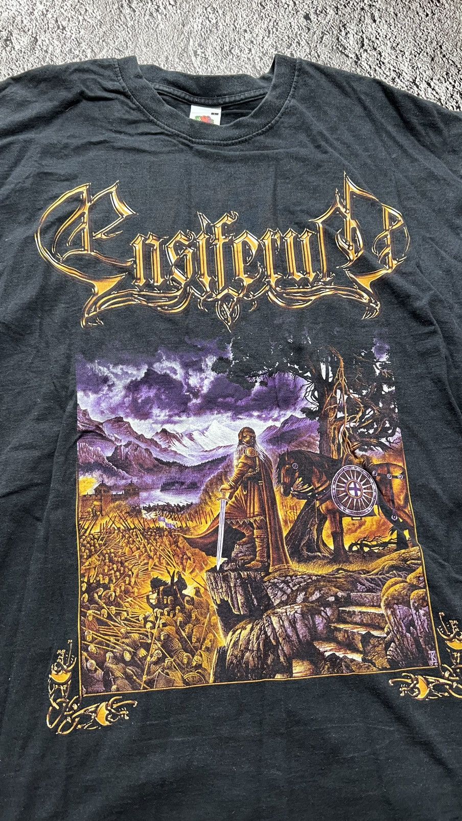 Fruit Of The Loom 2005 Ensiferum EU tour black metal folk t shirt y2k Size US L / EU 52-54 / 3 - 3 Thumbnail