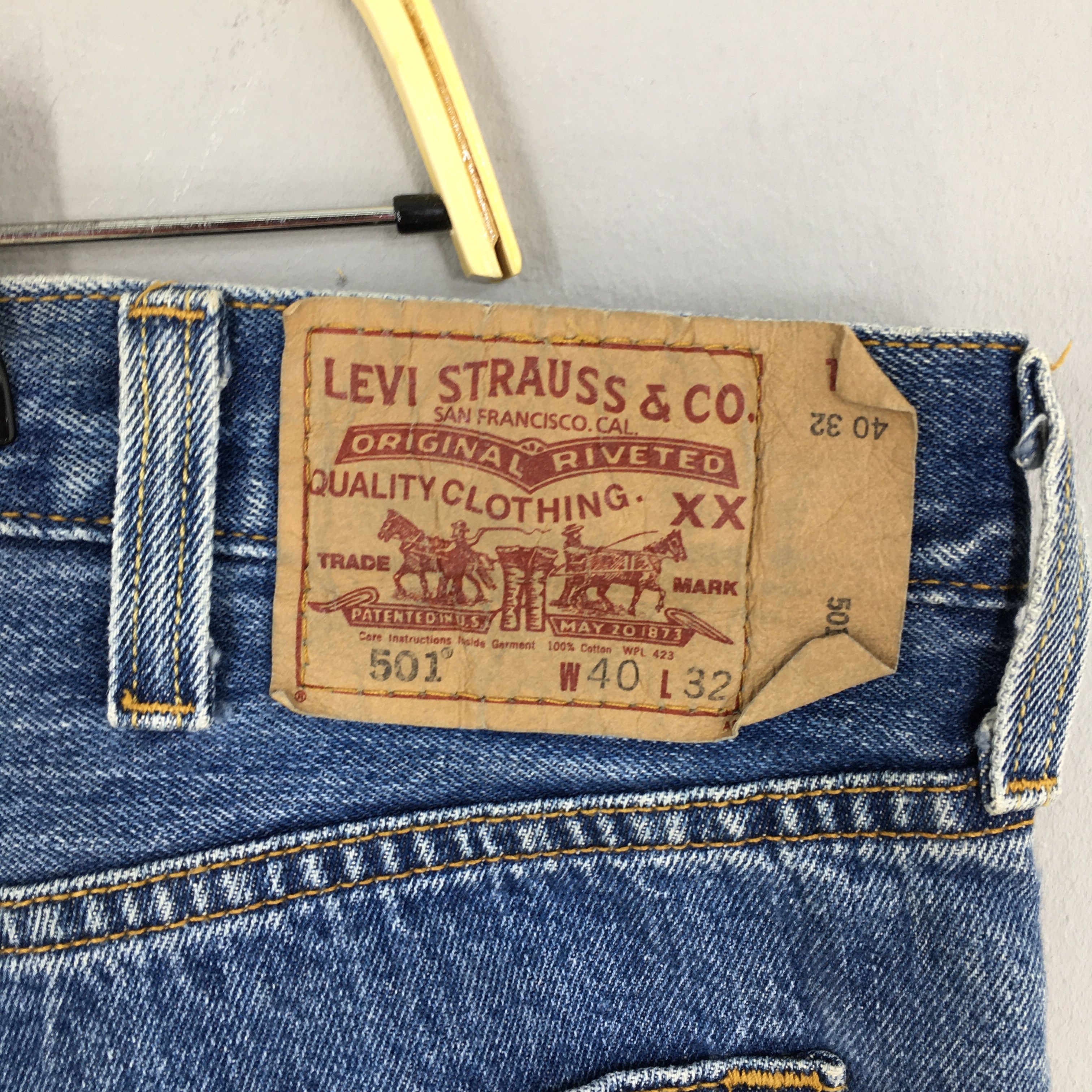 Jean × Levi's × Vintage Size 40x32.5 Vintage Levi's 501 Faded Blue Jeans Size US 40 / EU 56 - 17 Thumbnail