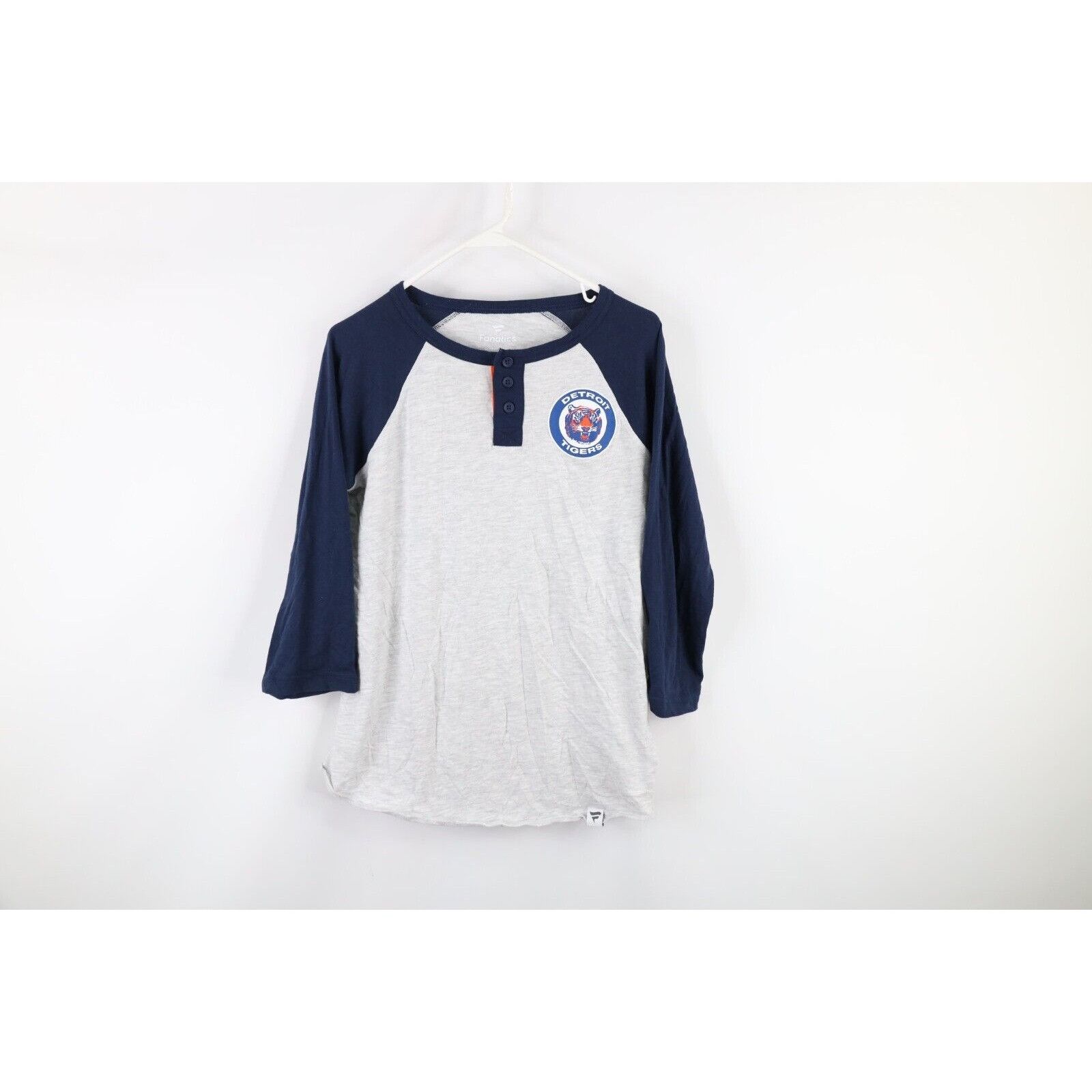 Vintage Fanatics Detroit Tigers Spell Out 3/4 Sleeve Raglan T-Shirt Size US S / EU 44-46 / 1 - 1 Thumbnail