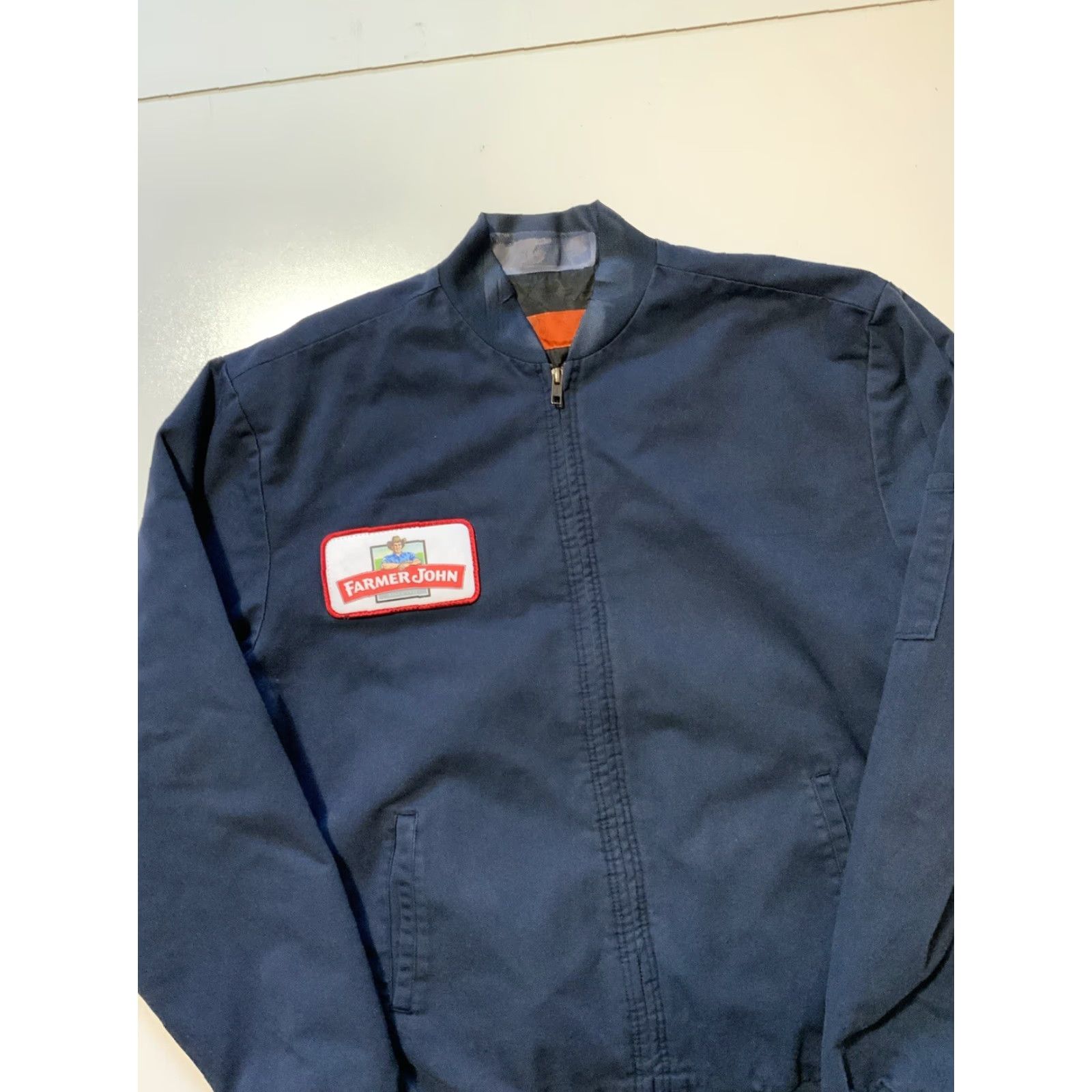 Red Kap VINTAGE Red Kap Farmer John Quilted Lined Navy Blue Employee Work Jacket Sz.S-M Jacket Men Blue Lined Quilted Work Jacket Mens Size US S / EU 44-46 / 1 - 4 Thumbnail