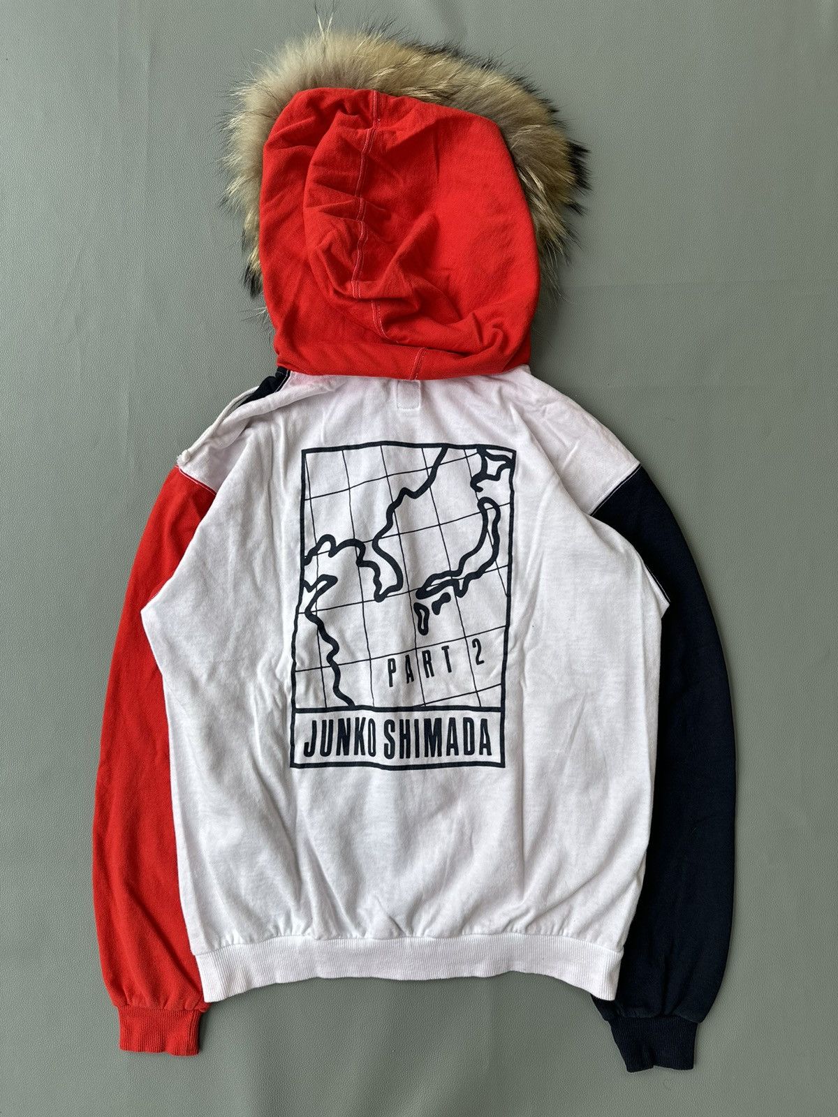 20471120 RARE COLOR BLOCK JUNKO SHIMADA FUR ZIP HOODIE Size US M / EU 48-50 / 2 - 2 Thumbnail