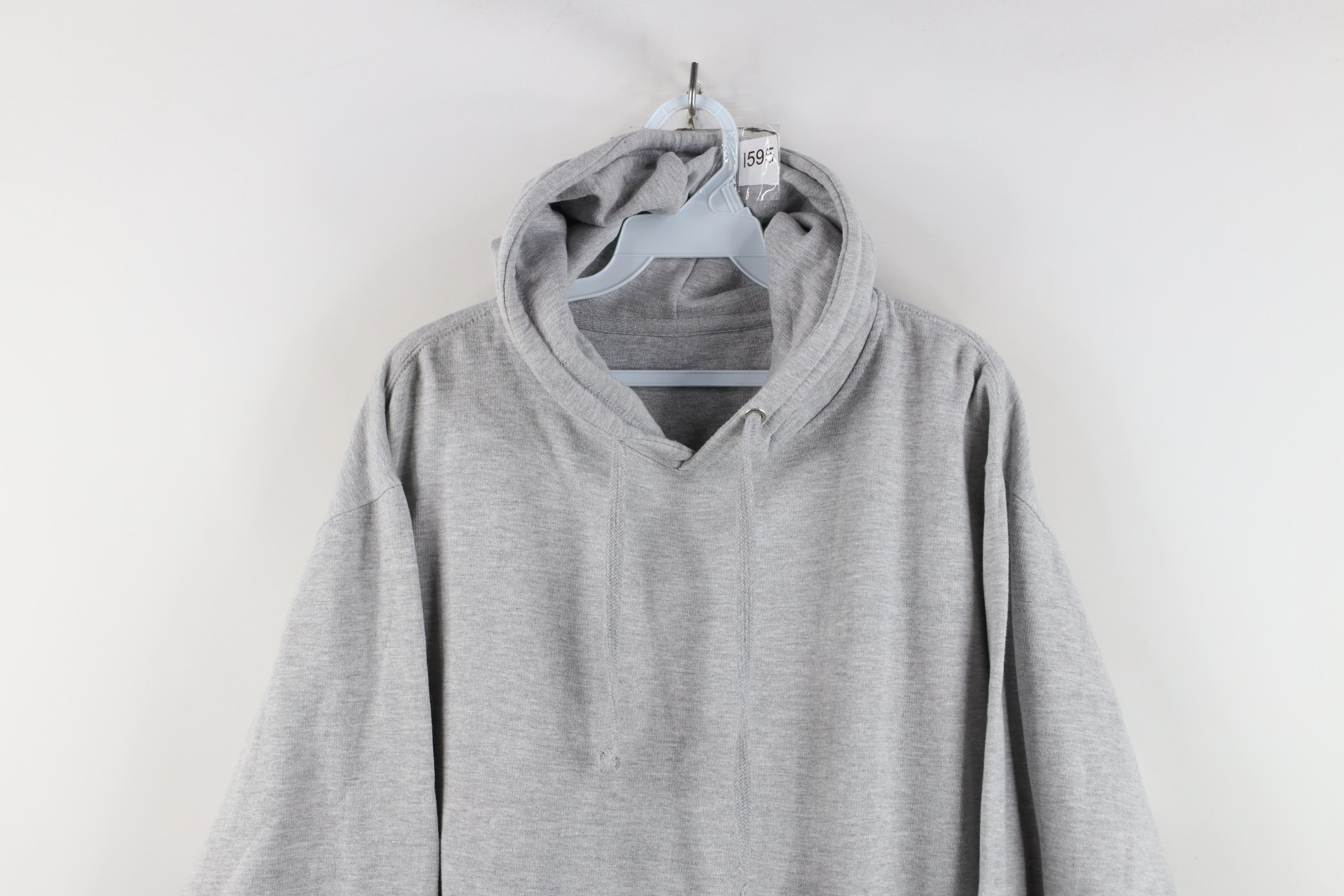 Vintage Vintage Y2K Streetwear Blank Hoodie Sweatshirt Heather Gray Size US M / EU 48-50 / 2 - 2 Thumbnail
