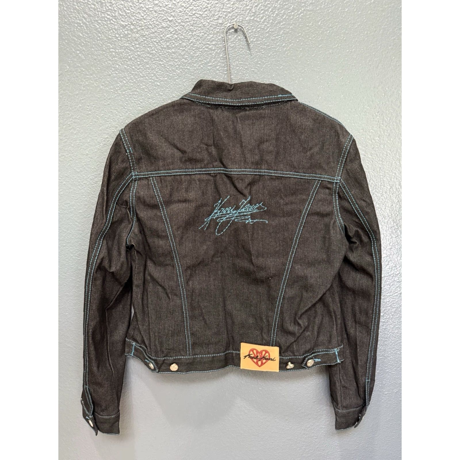 Karl Kani VINTAGE Karl Kani Womens Embroidered Black Denim Jacket XL Jacket Womens XL Black Embroidered Denim Karl Kani Size XL / US 12-14 / IT 48-50 - 5 Thumbnail
