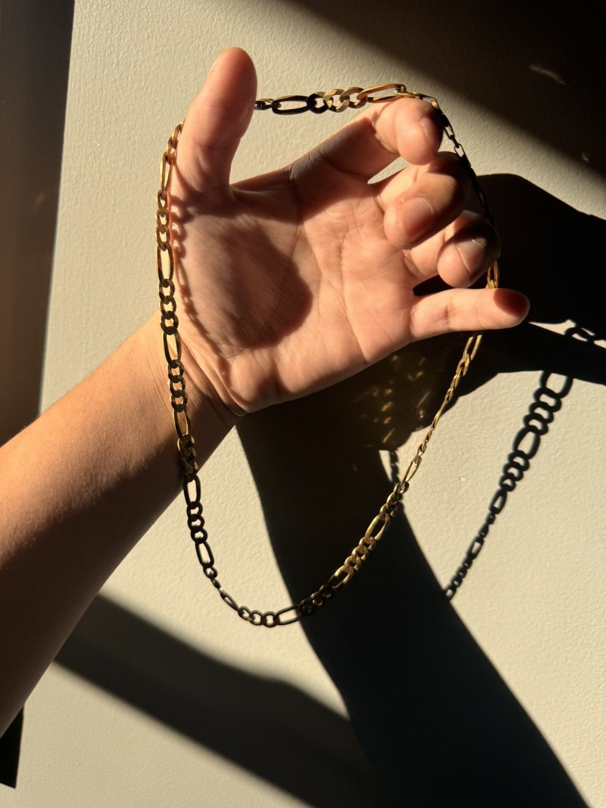 Jewelry Gold 925 Italy Figaro Chain Size ONE SIZE - 3 Thumbnail